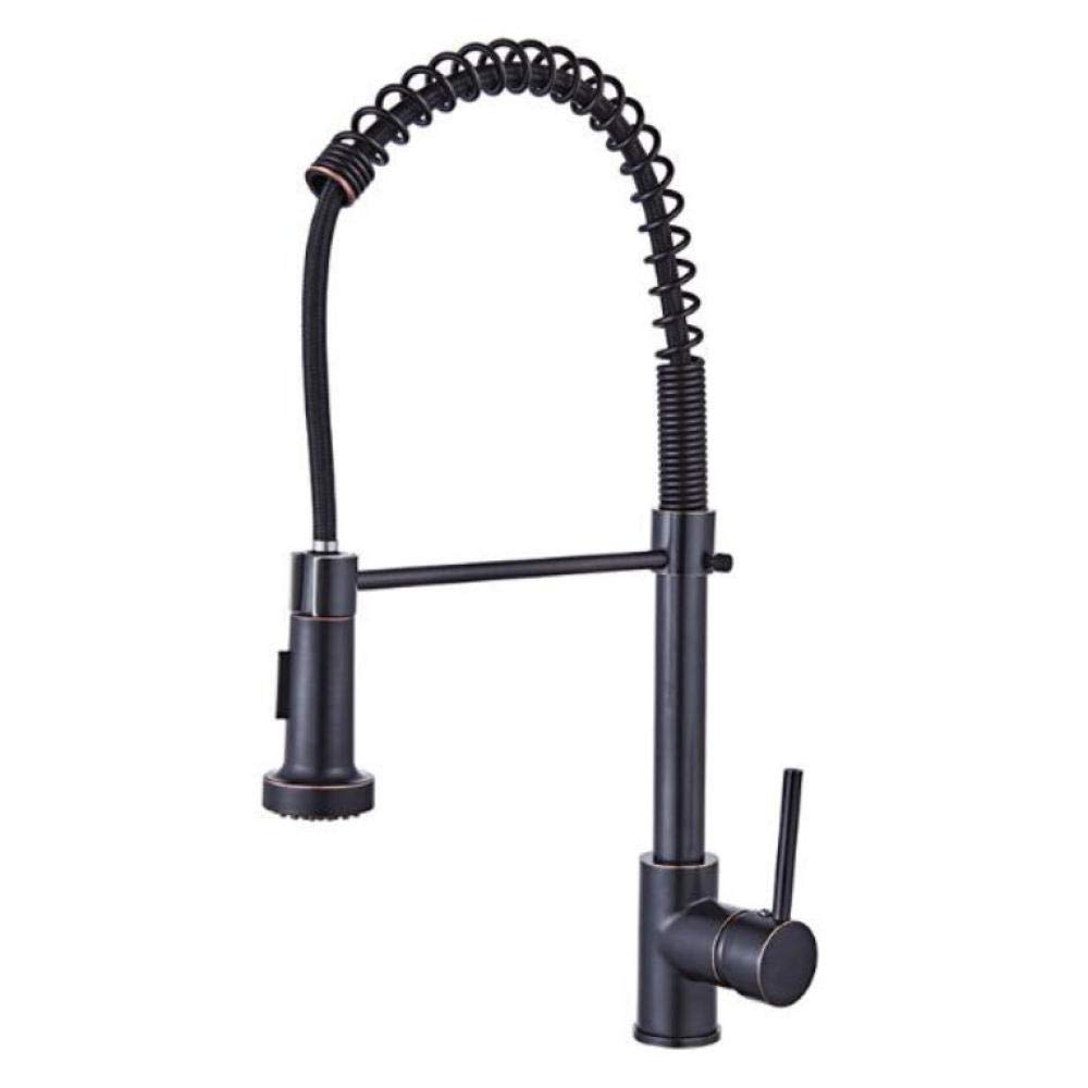 Orb Brushed Nickel Pull Down Kitchen Faucet - Modern Pull Out Sprayer Sink Mixer Tap with High Arc Spout - Perfect for Cooking, Washing Dishes & Filling Large Pots