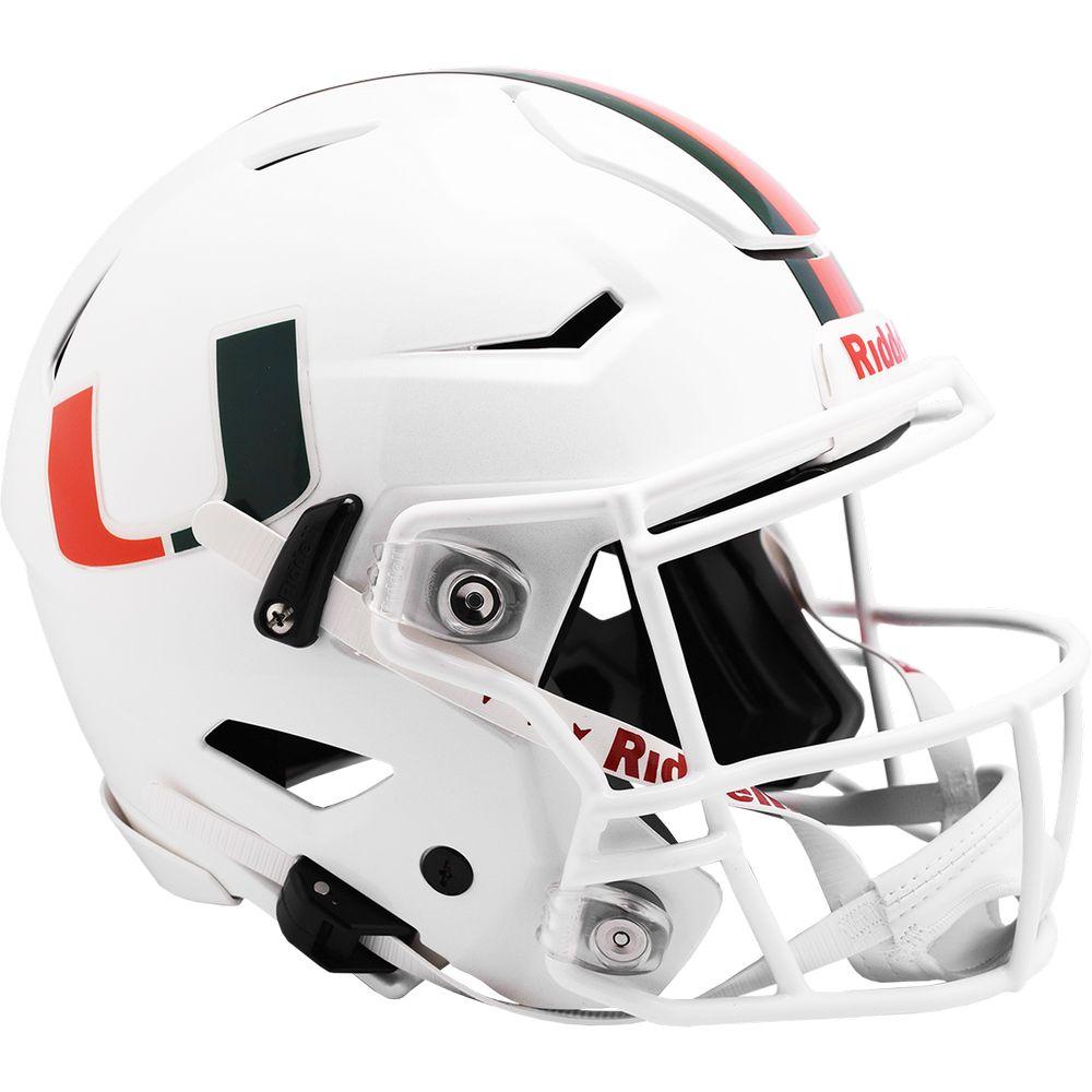 Official Miami Hurricanes SpeedFlex Authentic Football Helmet - NCAA College Team Gear for Players & Fans - Perfect for Game Day, Collecting & Display
