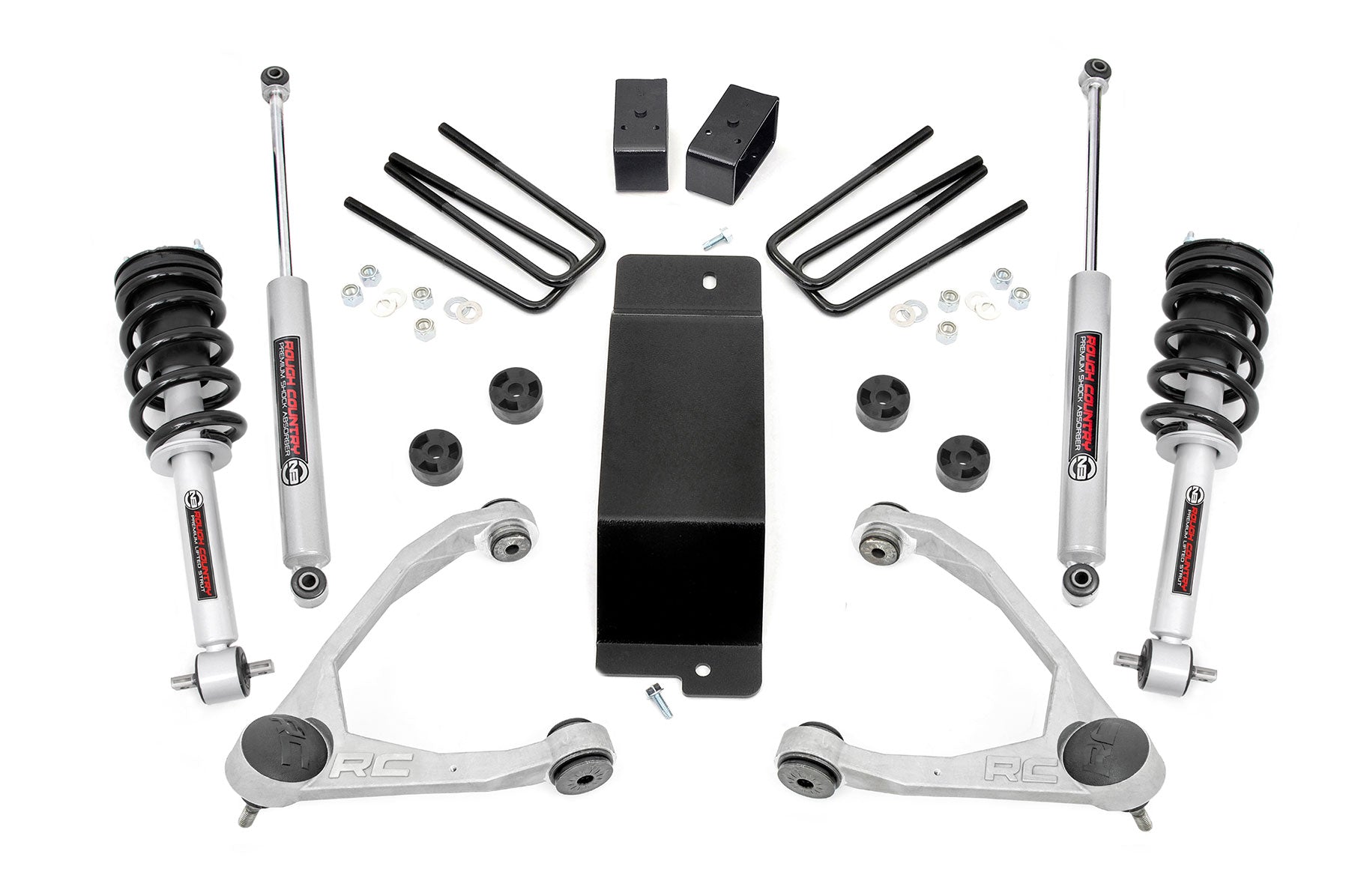 3.5 Inch Lift Kit with Upper Control Arms (UCA) and N3 Struts for Chevrolet Silverado/GMC Sierra 1500 (2007-2013) | Off-Road Suspension Upgrade for Truck Enthusiasts