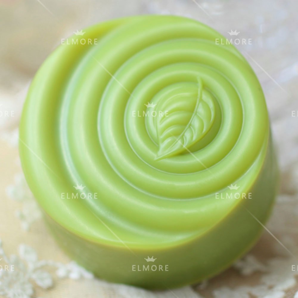 Premium Round Leaf Silicone Soap Molds for DIY Handmade Soap, Resin Crafts & Art Projects - Perfect for Home Spa, Wedding Favors, and Holiday Gifts (Set of 6)