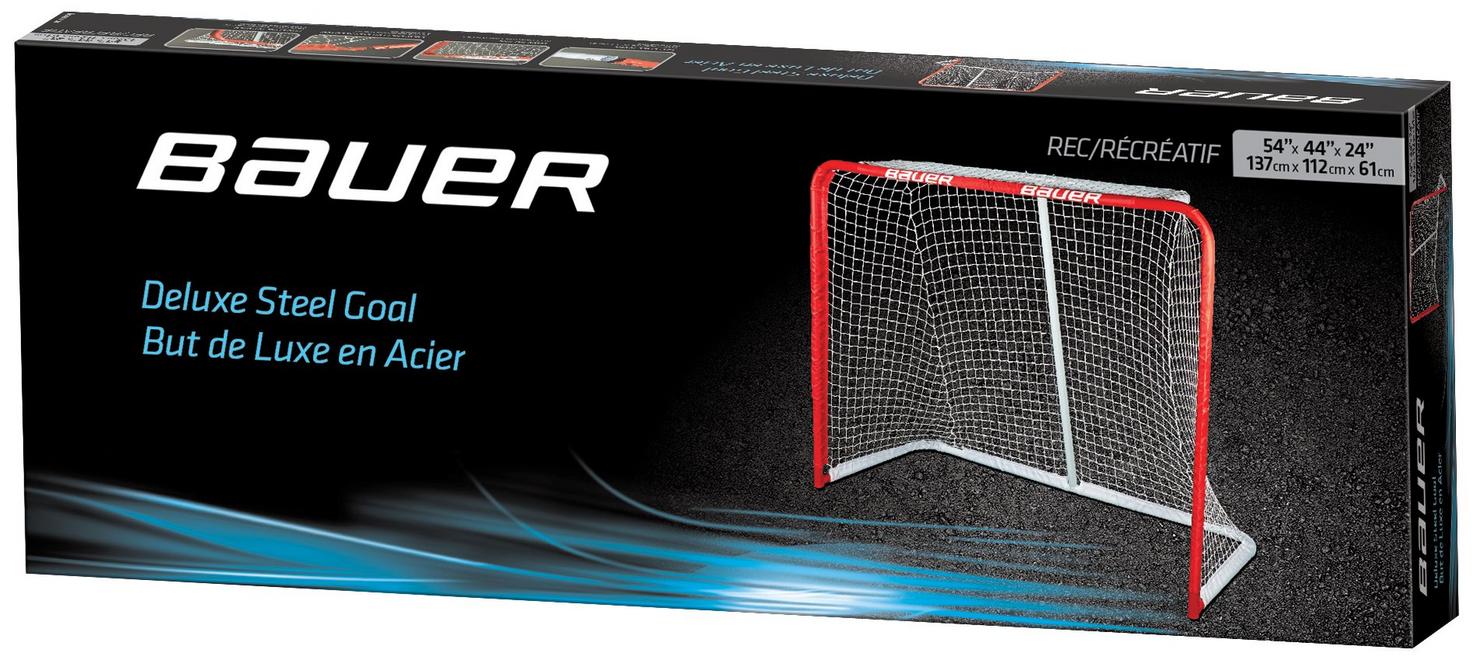 Bauer Recreational Steel Hockey Goal - Durable & Portable for Backyard, Street & Training - Perfect for Kids & Adults