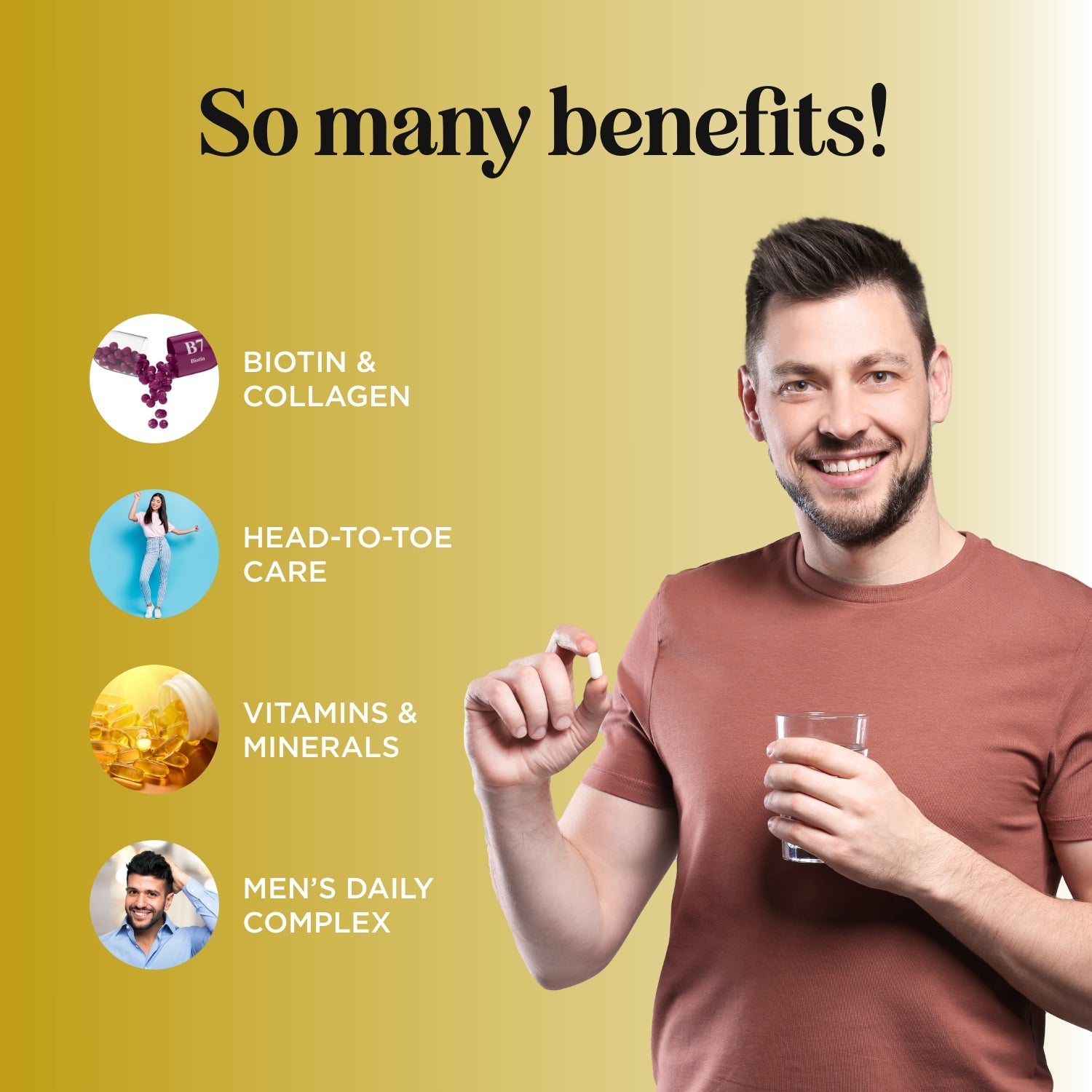 Rebundance™ Men's Health Supplement - Boost Energy, Vitality & Performance - Ideal for Fitness, Workouts & Daily Wellness