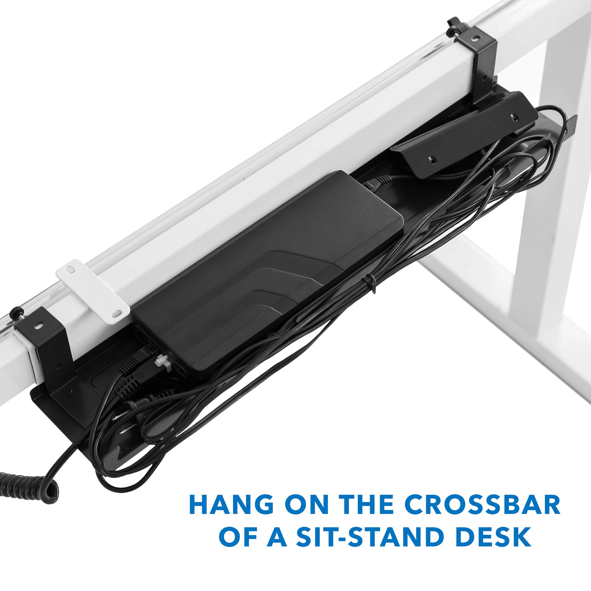 MOUNT-IT! 23-Inch Under Desk Cable Tray - Black Wire Management Basket Organizer for Computer, Laptop, Standing Desk & Workstation - Perfect for Home Office, Gaming Setup & Workspace Organization