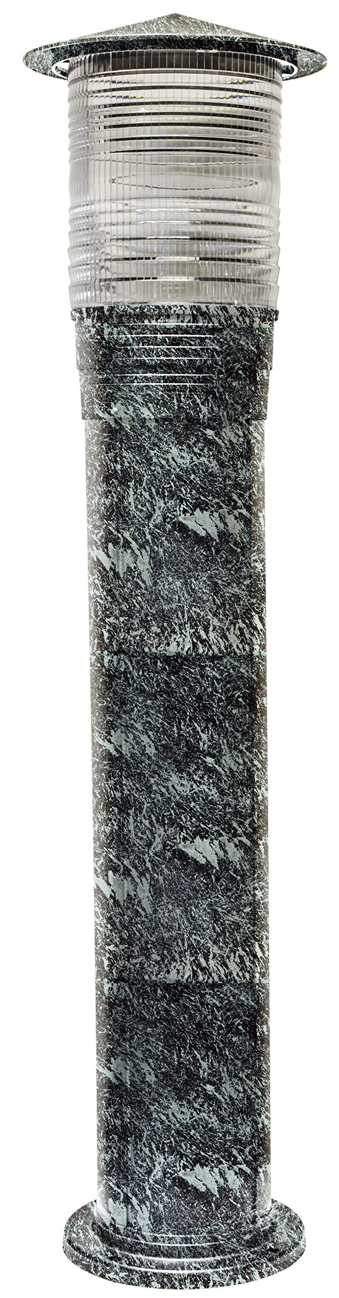 D352-VG Heavy Duty Powder Coated Cast Aluminum Bollard - Outdoor Parking Lot, Walkway, and Driveway Safety Barrier