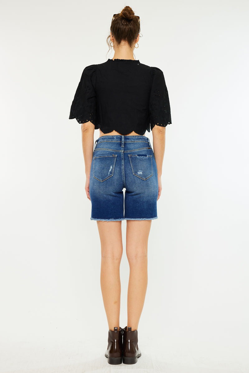 Stylish Sandy High Rise Bermuda Shorts for Women - Comfortable Casual Summer Shorts for Beach, Travel & Everyday Wear