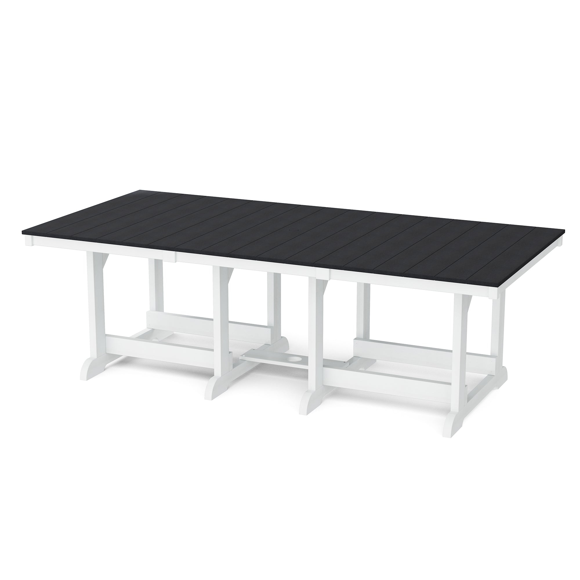 Heritage 44x96 Inch Solid Wood Dining Table - Large Farmhouse Style Dining Room Table for 8-10 People - Perfect for Family Gatherings & Dinner Parties