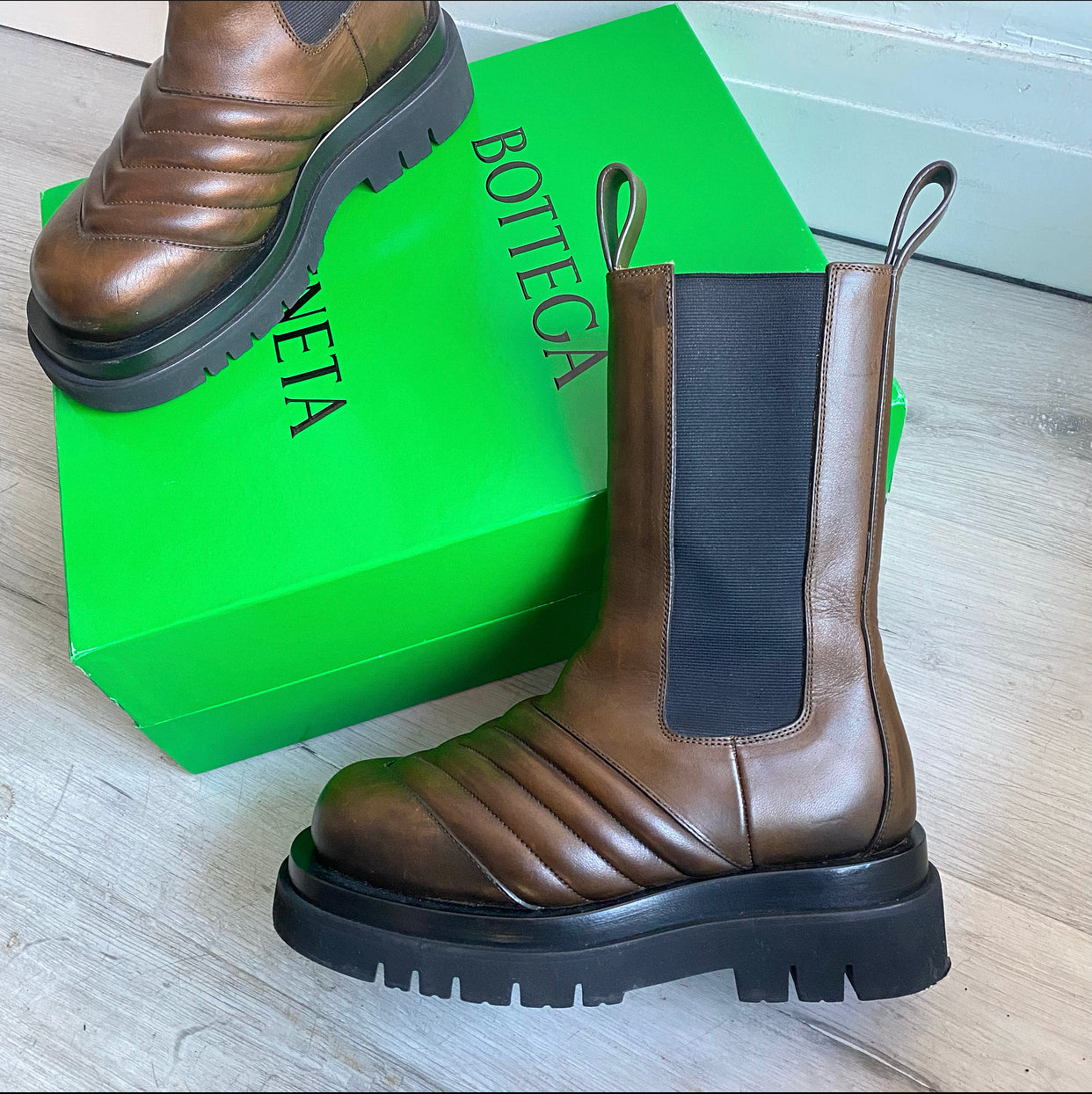 Bottega Veneta Brown Quilted Leather Boots Women's Size 6.5 | Luxury Ankle Boots for Fall & Winter | Perfect for Office, Date Night & Casual Outfits