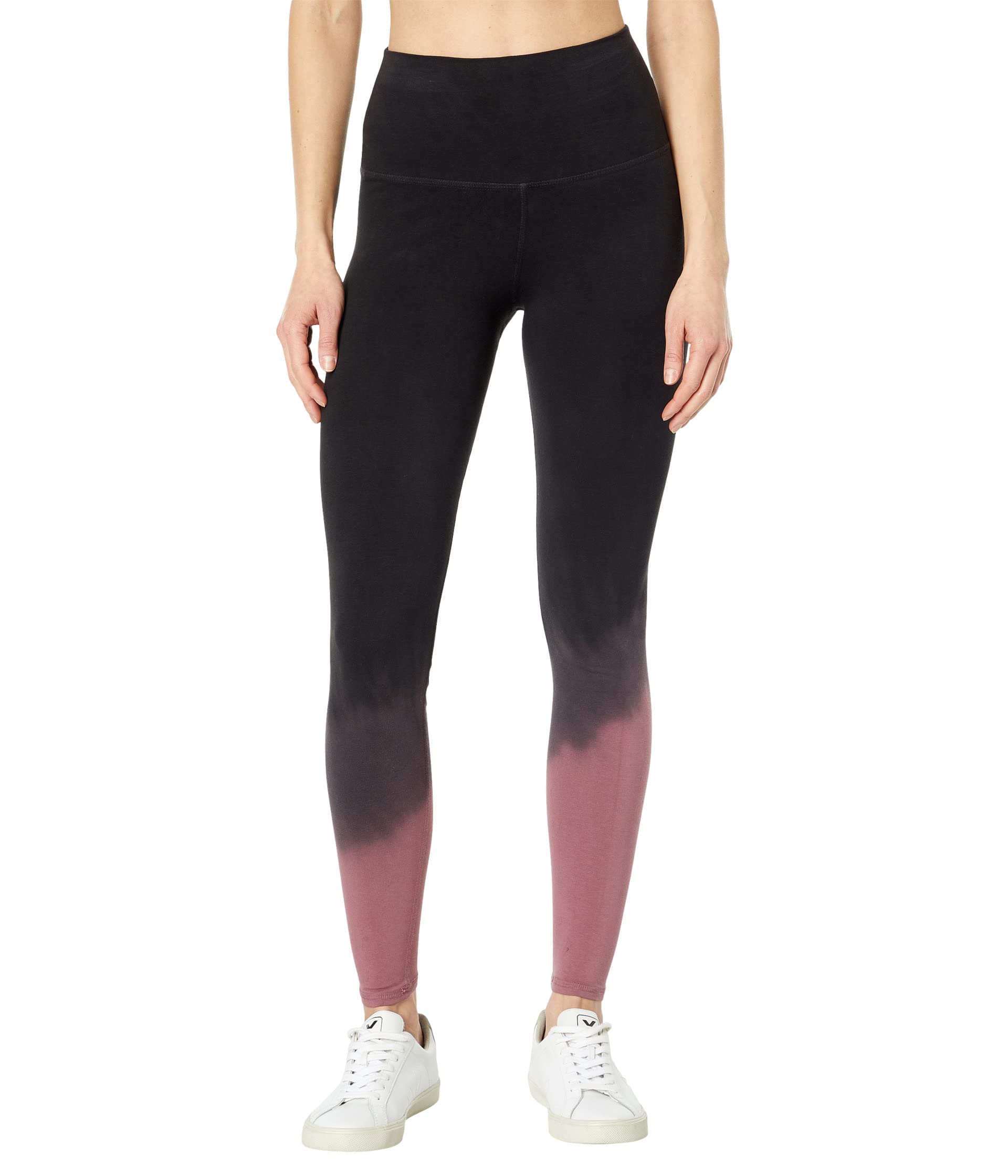 Electric & Rose Sunset Print High Waist Yoga Leggings for Women - Perfect for Workouts, Running, and Lounge Wear