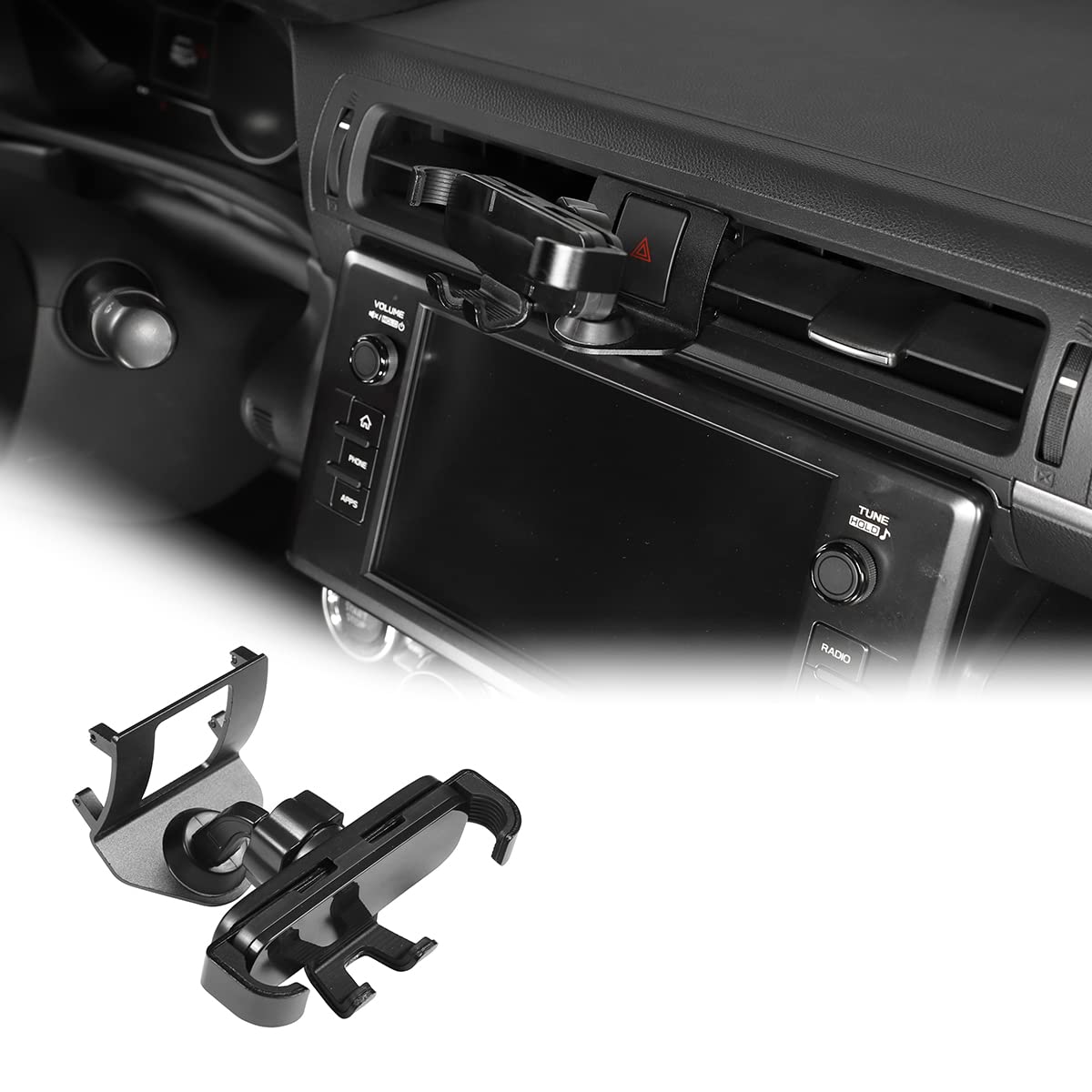 Premium Aluminum Alloy Adjustable Anti-Shake Car Phone Mount Holder for Subaru BRZ & Toyota 86 (2013-2022) - Universal Phone Stand for Driving, Vlogging & Video Calls