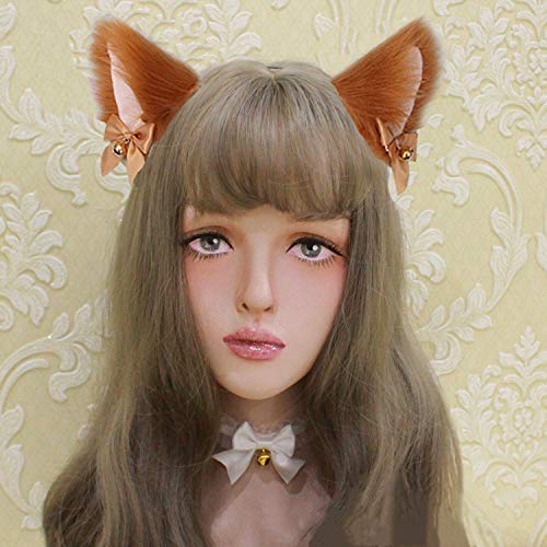 Fxaelian Animal Fox Cat Dog Ears Headband - Cute Fluffy Cosplay Costume Accessories for Halloween, Parties, Anime Conventions & Dress Up Play