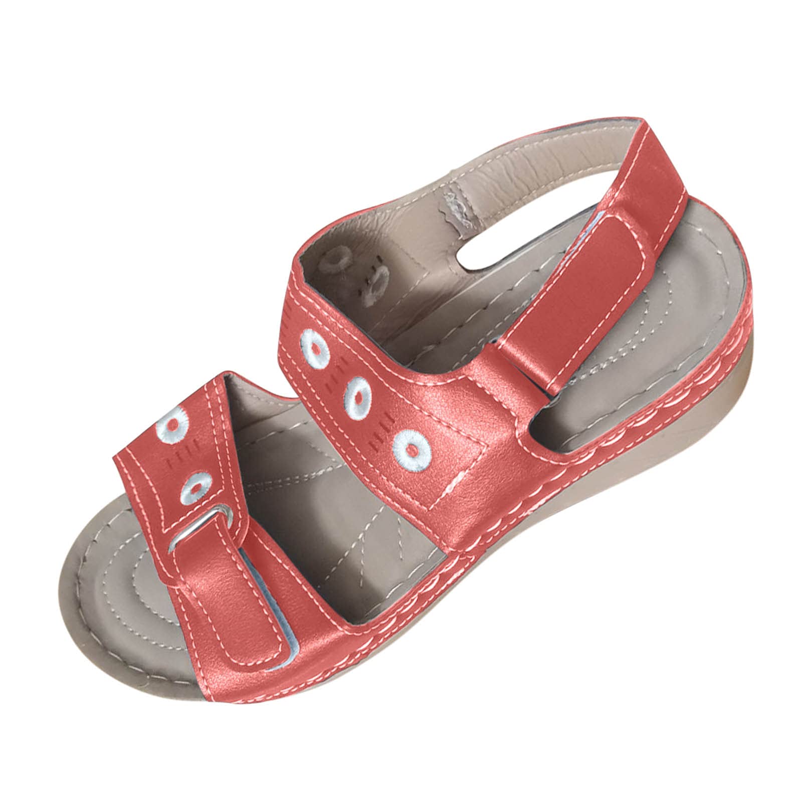 **Fullwei Women's Lightweight Hiking Sandals – Waterproof Sport Fisherman Shoes for Beach Walking, Wide Width Comfort (Red, Size 7.5) – Perfect for Outdoor Adventures, Travel & Water Activities**
