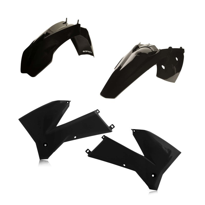 Acerbis Black Plastic Kit for 05-07 KTM EXC & 06-07 XC W200 525 Motorcycles - Durable Replacement Parts for Off-Road Riding & Racing