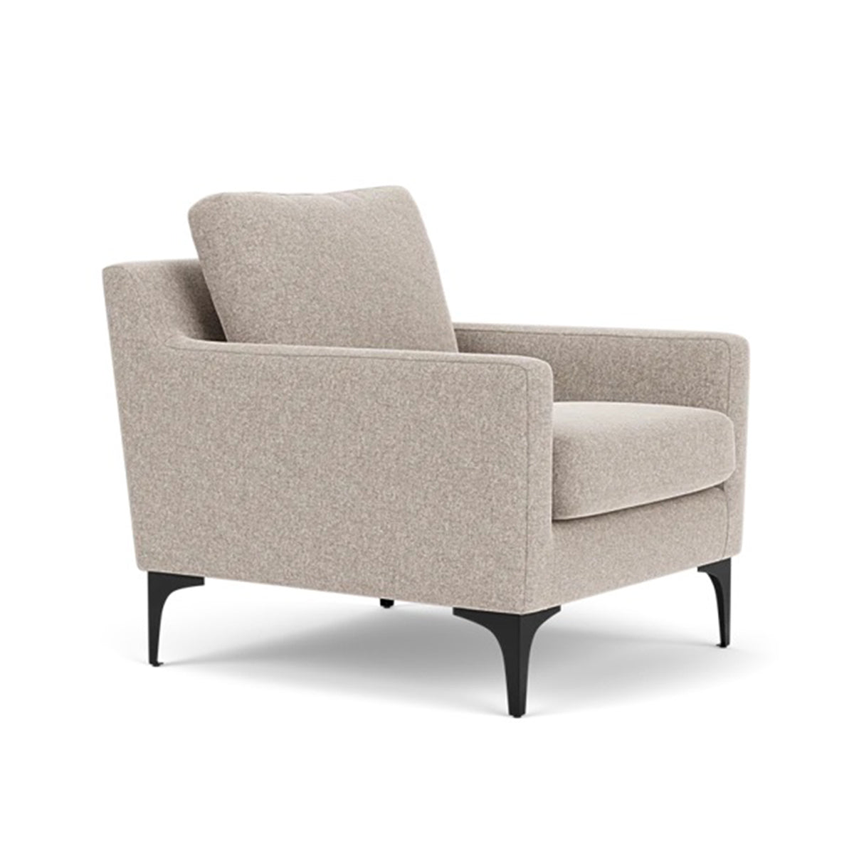 Astha Fabric Armchair - Modern Upholstered Accent Chair for Living Room, Bedroom & Office - Comfortable Lounge Chair with Soft Fabric & Sturdy Frame
