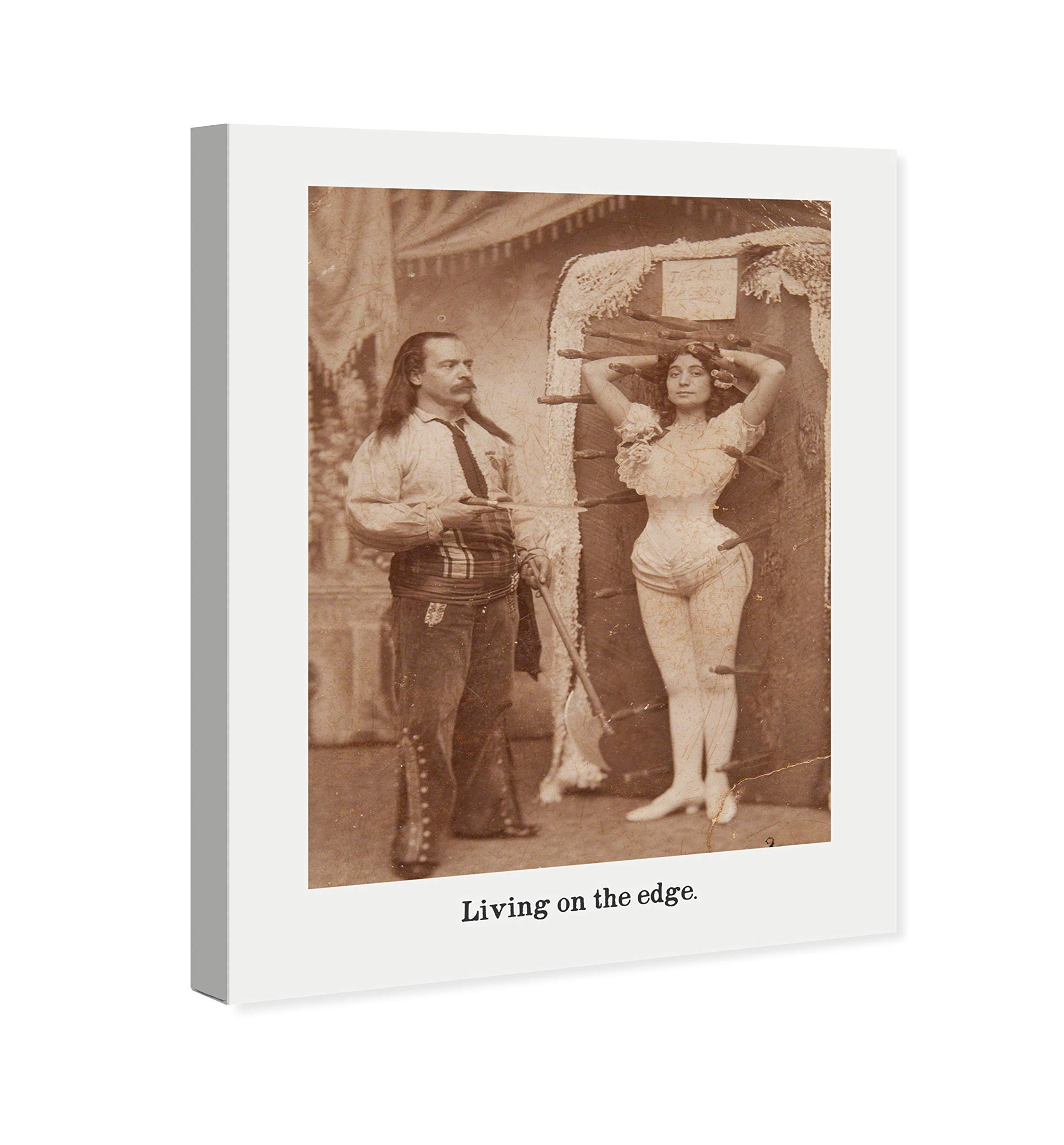 Living on The Edge Wall Art Canvas Print - 30x36 Inch Brown & White Home Decor by Oliver Gal Artist Co. | Perfect for Living Room, Bedroom & Office Wall Decor
