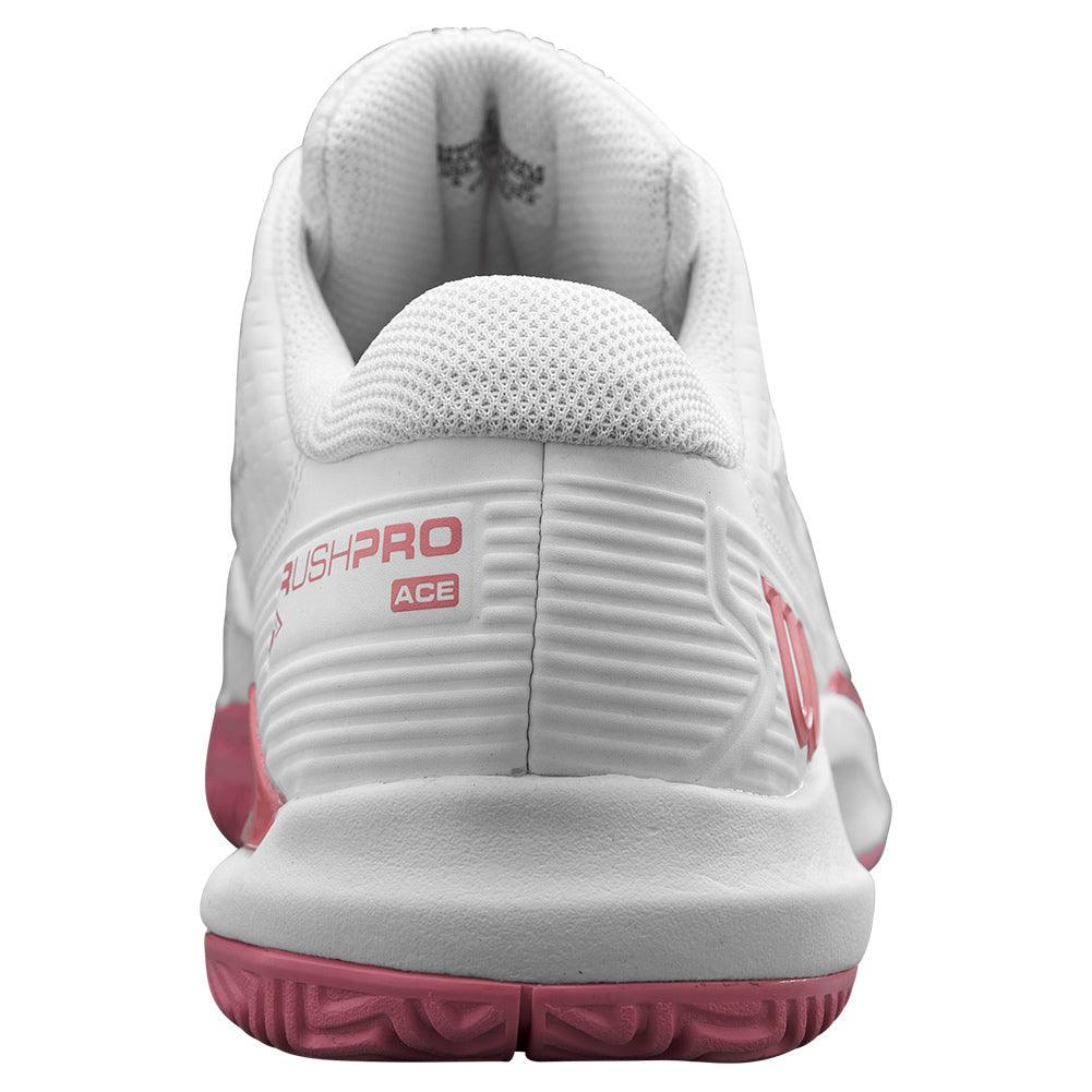 Juniors Rush Pro Ace Tennis Shoes for Women - White & Mauveglow - Lightweight & Breathable for Tennis, Running & Gym Workouts - Perfect for Court & Casual Wear