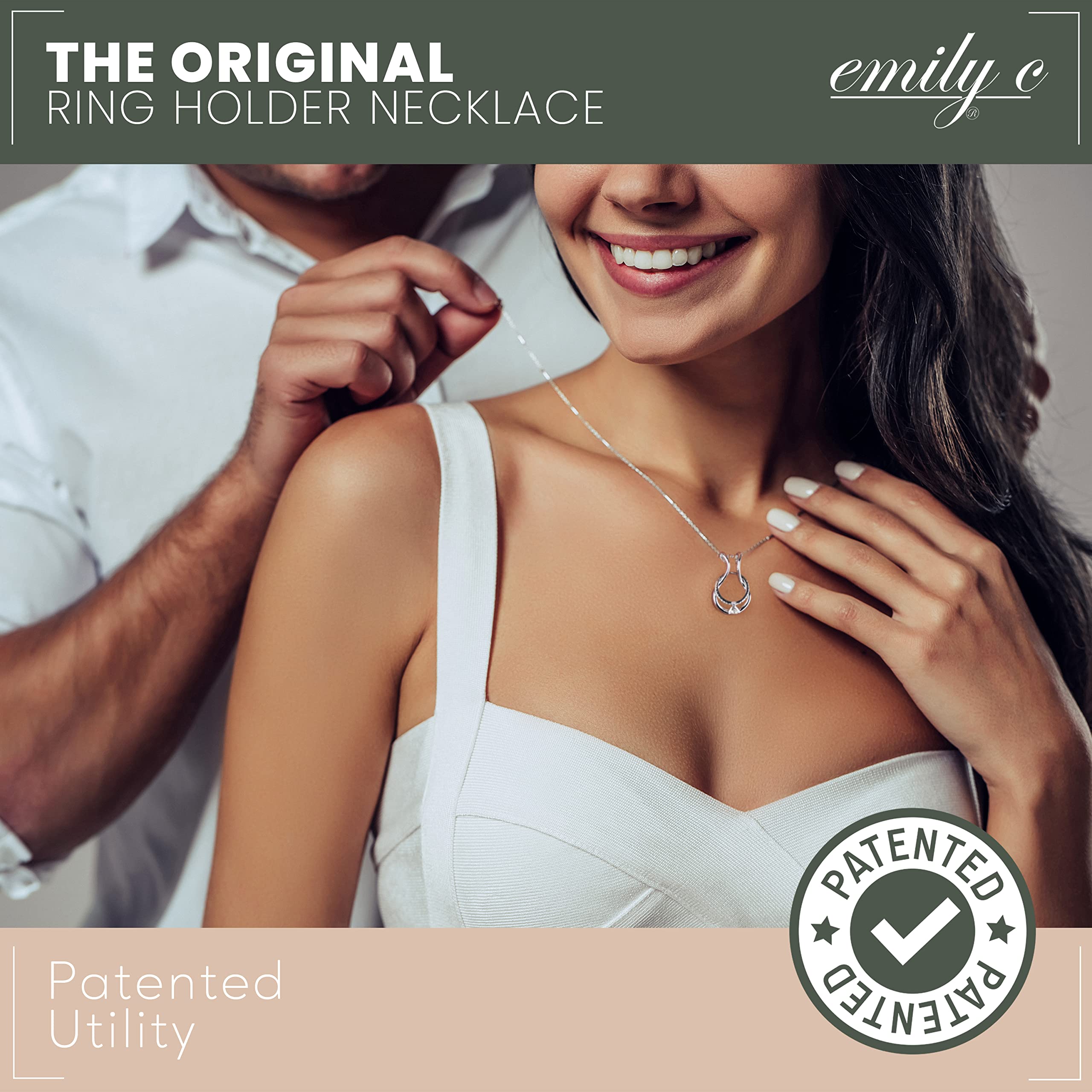 Sterling Silver Ring Holder Necklace for Women & Men - Wedding Ring Keeper Jewelry for Nurses, Doctors & Professionals - Elegant Ring Necklace for Everyday Wear, Work & Special Occasions