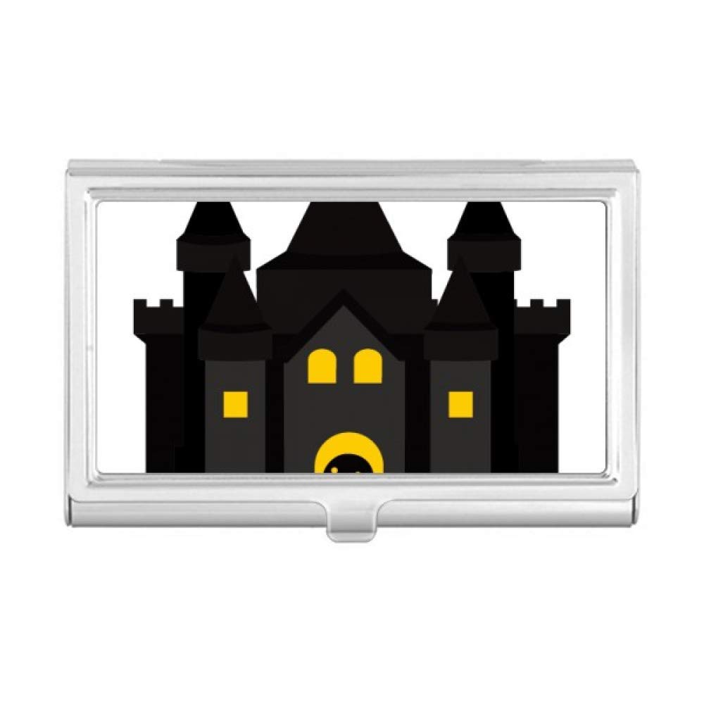 Fairy Tale Castle Colorful Illustration Business Card Holder - Elegant Card Case Wallet for Office, Meetings & Networking Events - Perfect Gift for Professionals