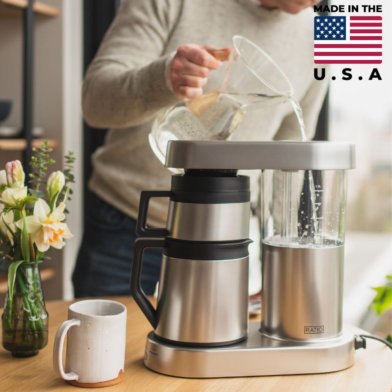 Ratio Six Drip Coffee Maker - Premium Stainless Steel Coffee Machine for Home & Office | Perfect for Morning Brews, Entertaining Guests & Daily Coffee Rituals