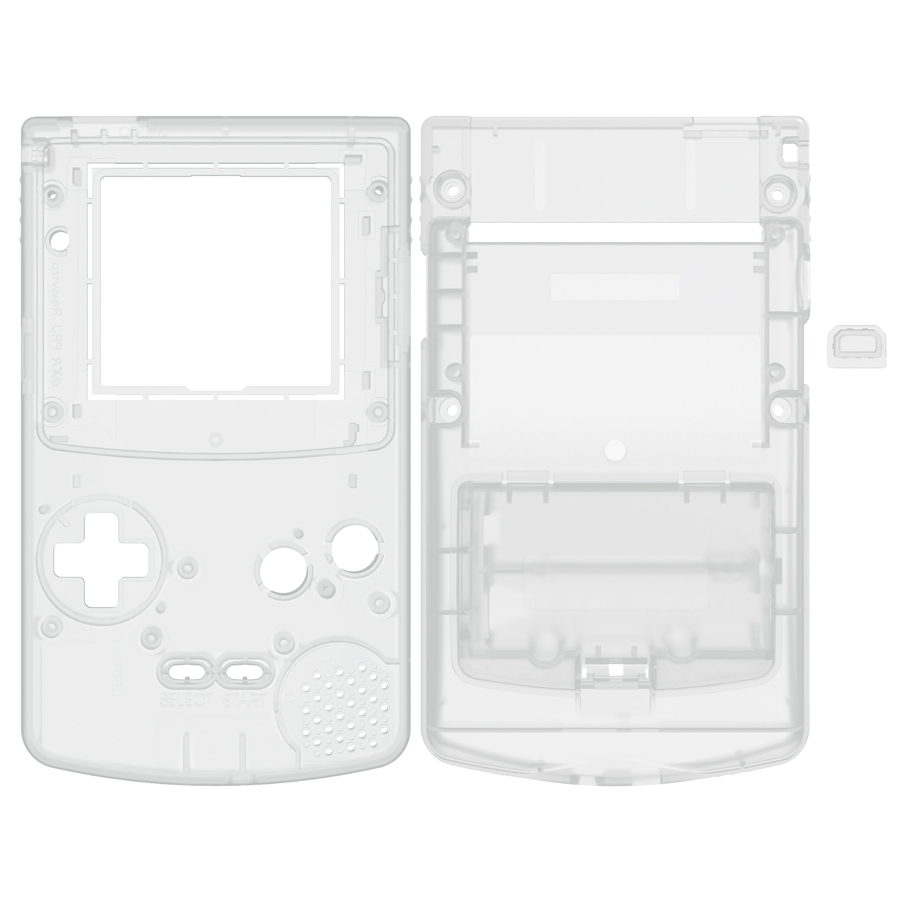 eXtremeRate IPS Ready Upgraded GBC Replacement Shell Kit with Buttons & Black Screen Lens for Gameboy Color - Compatible with GBC OSD IPS, Regular IPS & Standard LCD - Glow in Dark Green - Perfect for Gaming Enthusiasts & Retro Console Modding