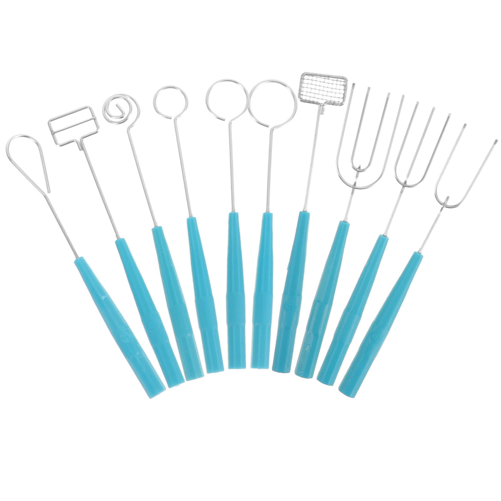 PRETYZOOM 10PCS Stainless Steel Chocolate Candy Dipping Forks - Fondue Forks Set for Baking, DIY Desserts, Candy Making & Party Decorations - Perfect for Valentine's Day, Christmas & Home Kitchen Use