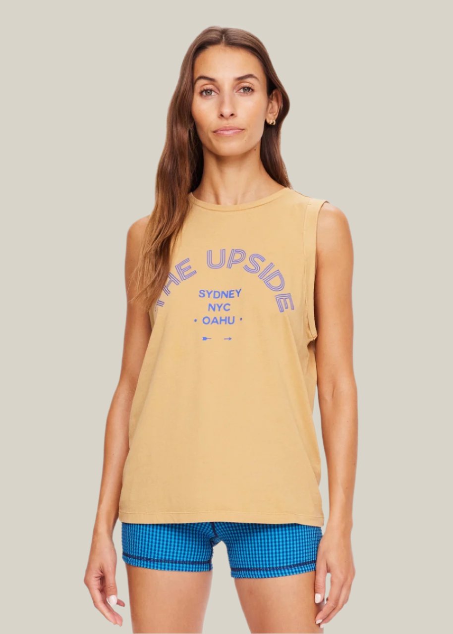Jetset Jeet Tank Top - 100% Natural Cotton Women's Casual Shirt for Summer, Yoga, Beach & Travel