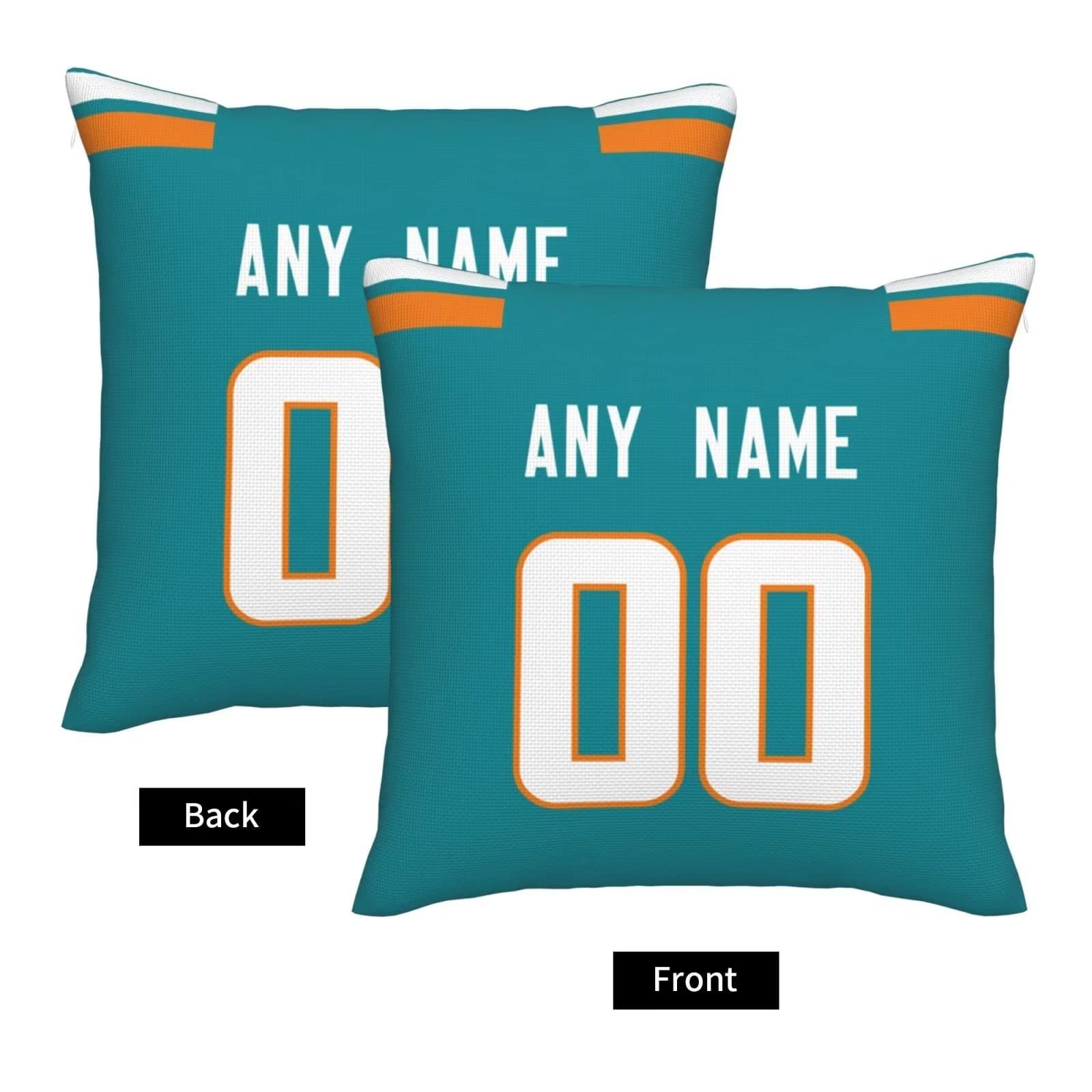Custom Football Pillow Cases (2-Pack) - Personalized with Any Name & Number - 18x18 Inches - Perfect Gift for Football Fans - Great for Game Day Decor, Bedroom & Dorm Room
