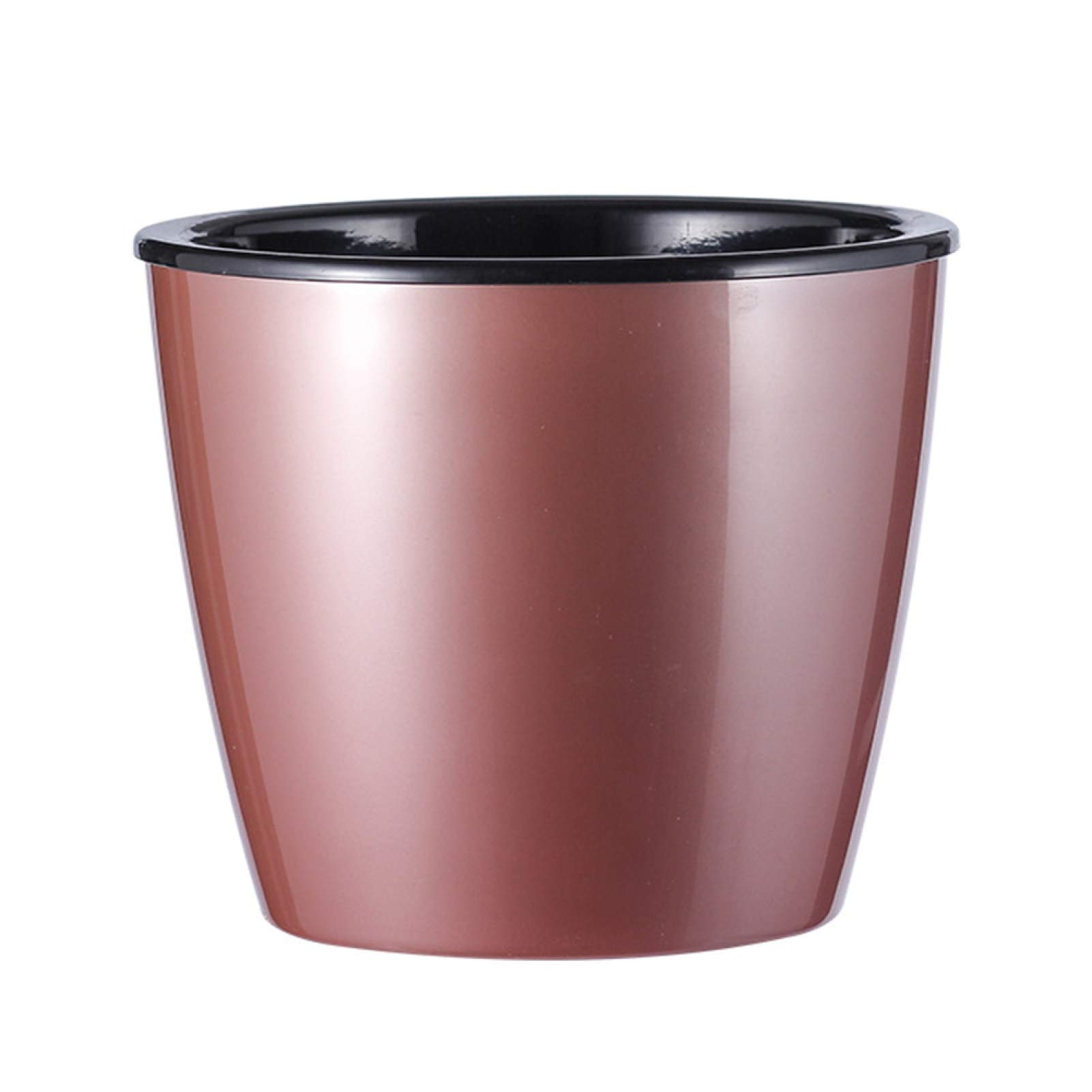 Qiguch66 Small Plant Pots - Double Wall Water Absorption Flower Planter, Home Storage Bucket Container (Rose Gold) - Perfect for Indoor Plants, Succulents, and Home Decor
