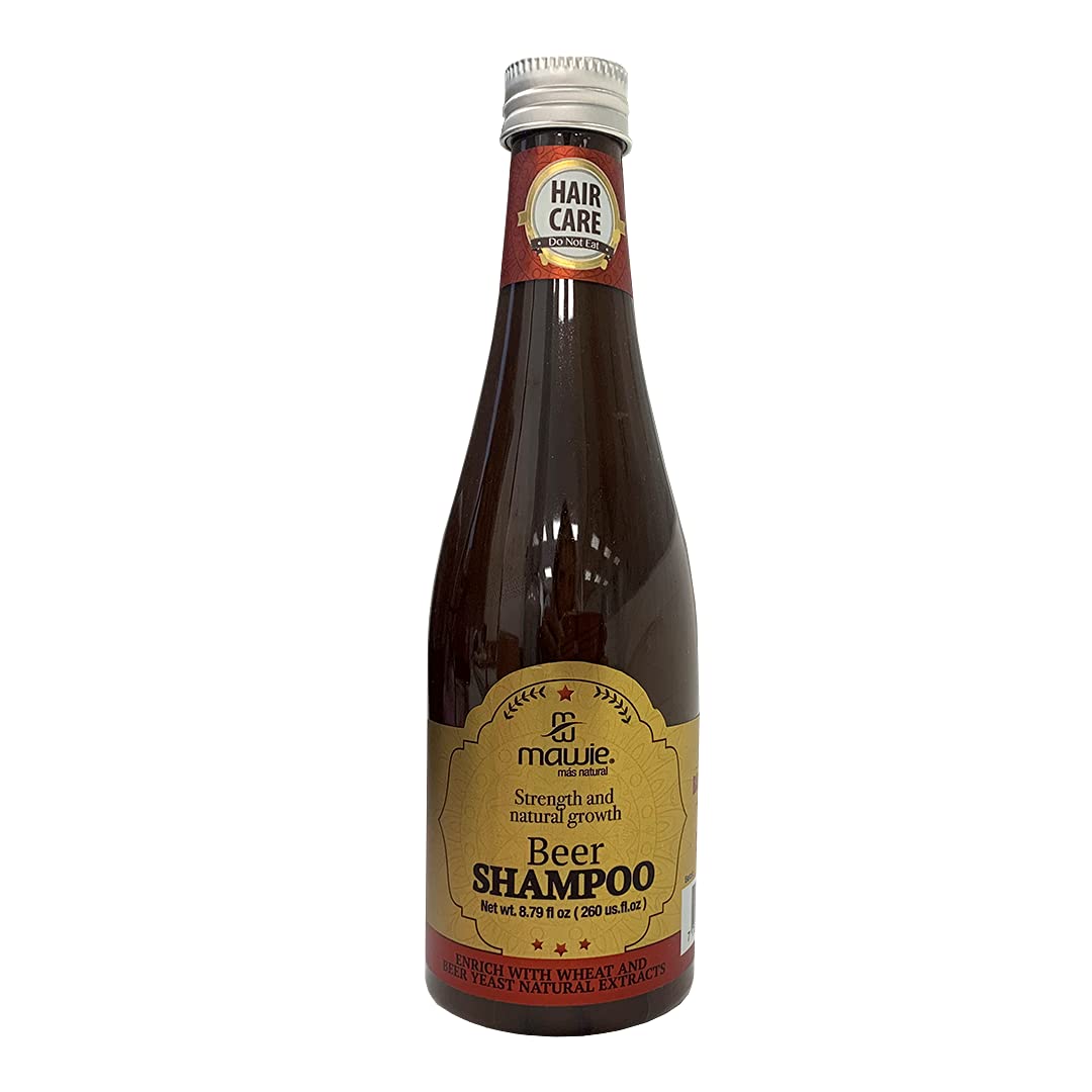 260ml Beer Shampoo for Men & Women - Natural Wheat & Yeast Extract for Radiant, Stronger Hair - Hair Growth & Loss Control Volumizing Shampoo - Perfect for Daily Hair Care & Thinning Hair Solutions