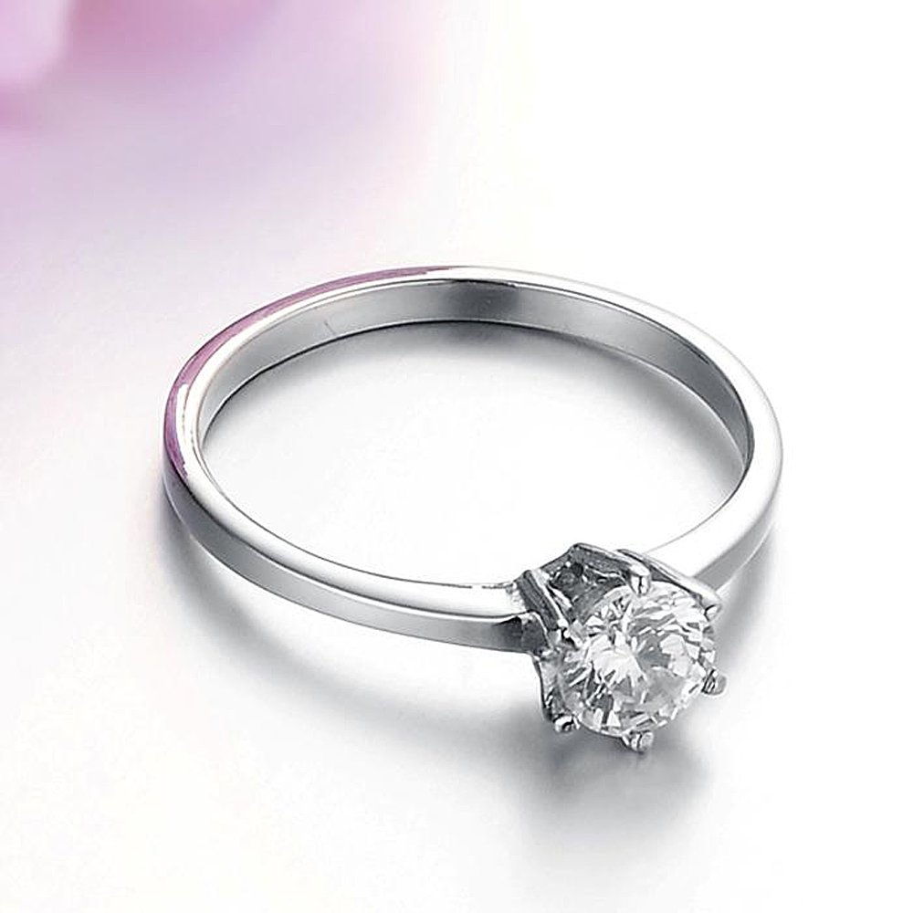 SunnyHouse Women's Titanium Wedding Band Ring - Elegant Korean Style Cubic Zirconia Jewelry for Brides, Engagement & Anniversary Gifts | Perfect for Weddings, Date Nights & Special Occasions