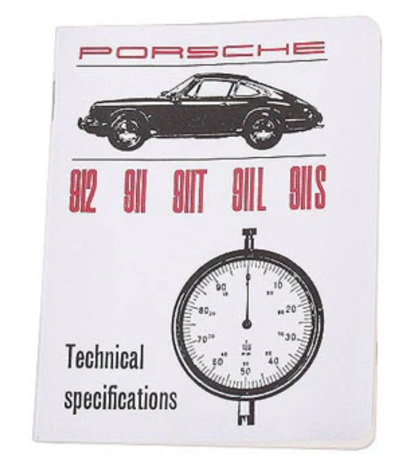 Porsche 911/912 Technical Specifications Pocket Book - Compact Car Repair Guide for Porsche Enthusiasts & Mechanics - Perfect for Garage, Workshop & DIY Maintenance