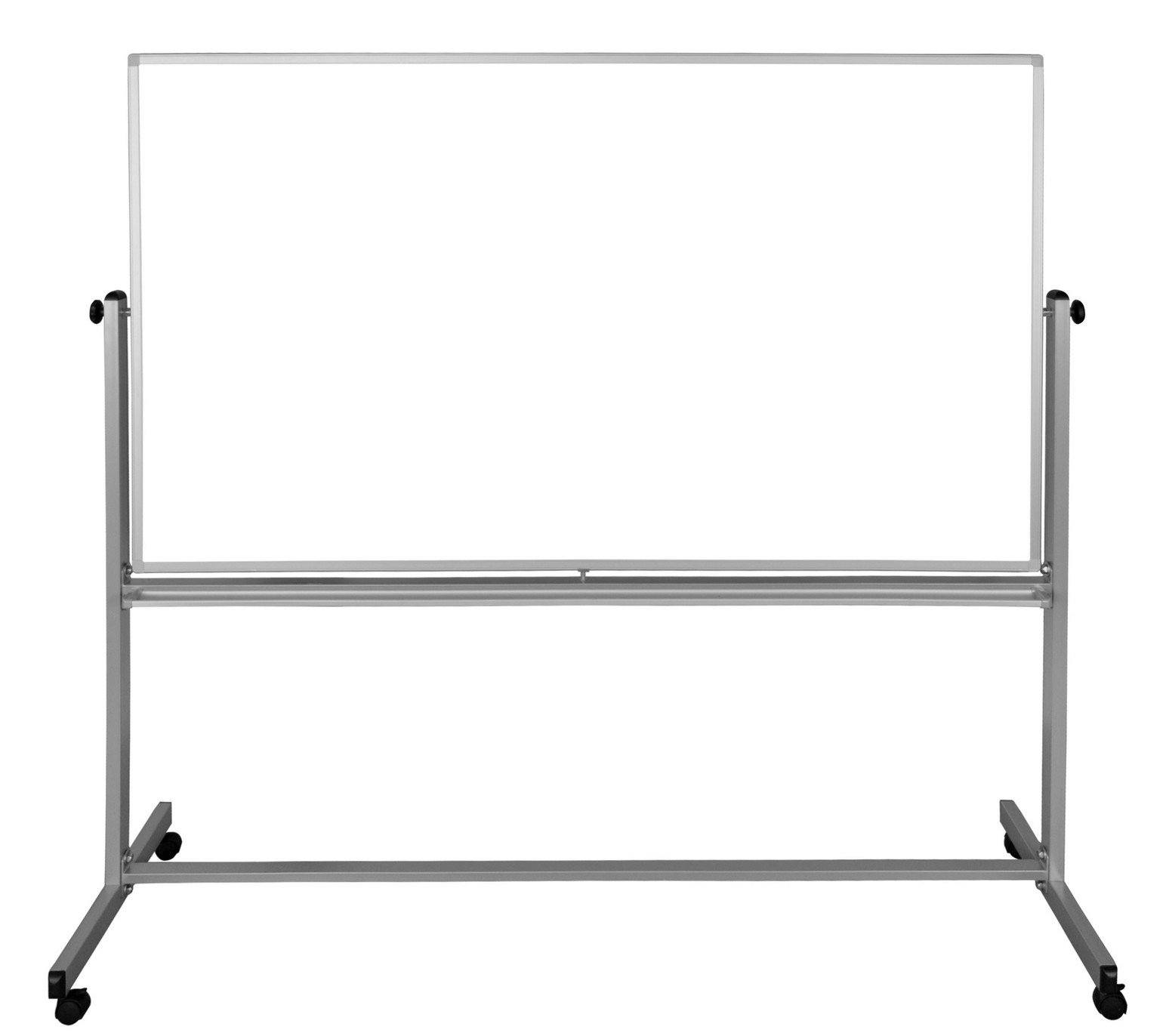 Luxor Reversible Magnetic Mobile Whiteboard 72x40 - Double-Sided Dry Erase Board for Office, Classroom & Home Use - Easy to Move & Hang