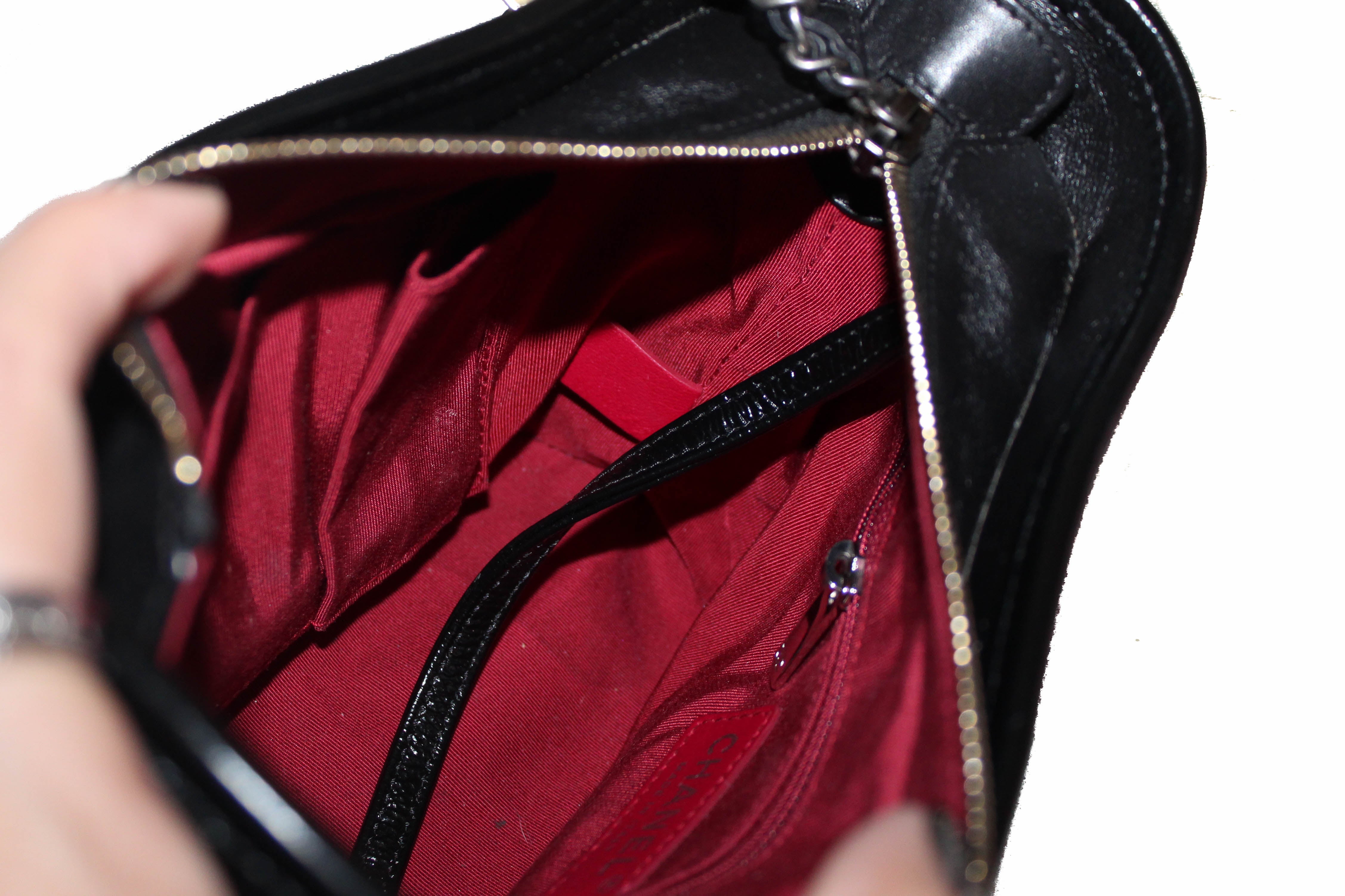 Authentic Chanel Gabrielle Small Black Calfskin Leather Hobo Shoulder Bag for Women | Luxury Designer Handbag for Evening Out, Date Night & Special Occasions