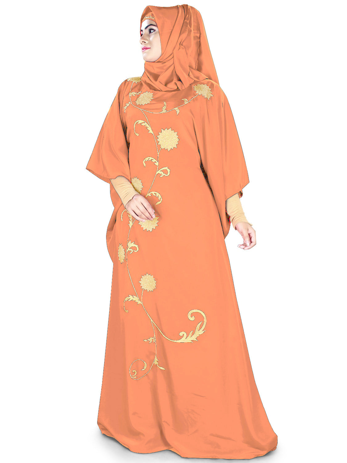 Elegant Aiza Kaftan Dress for Women - Flowy Boho Maxi Dress with Embroidery - Perfect for Beach, Vacation & Summer Outfits
