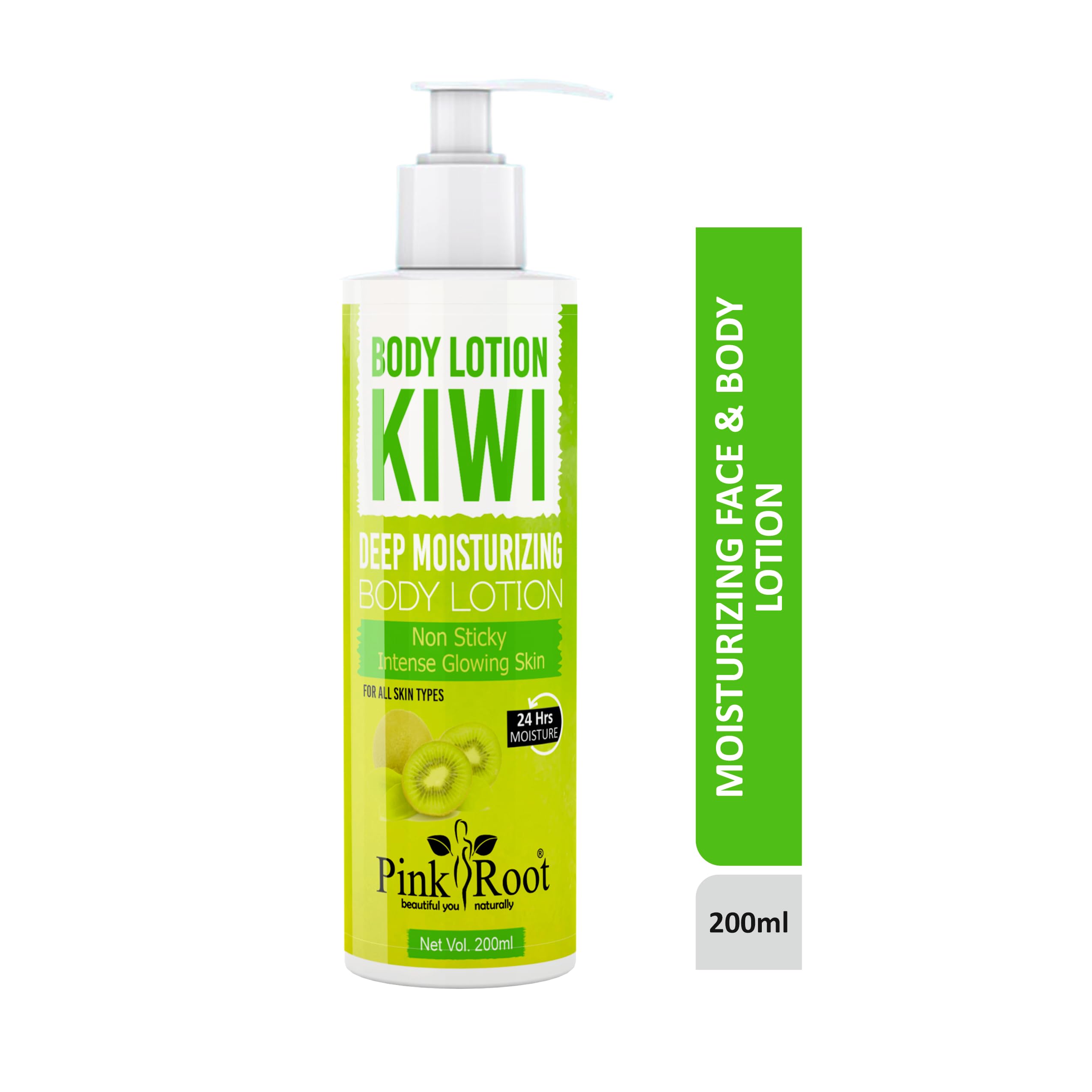 Pink Root Kiwi Body Lotion 200ml & Garlic Hair Mask 500gm Set - Hydrating Moisturizer for Dry Skin & Hair Repair Treatment | Perfect for Daily Skincare & Spa Day at Home