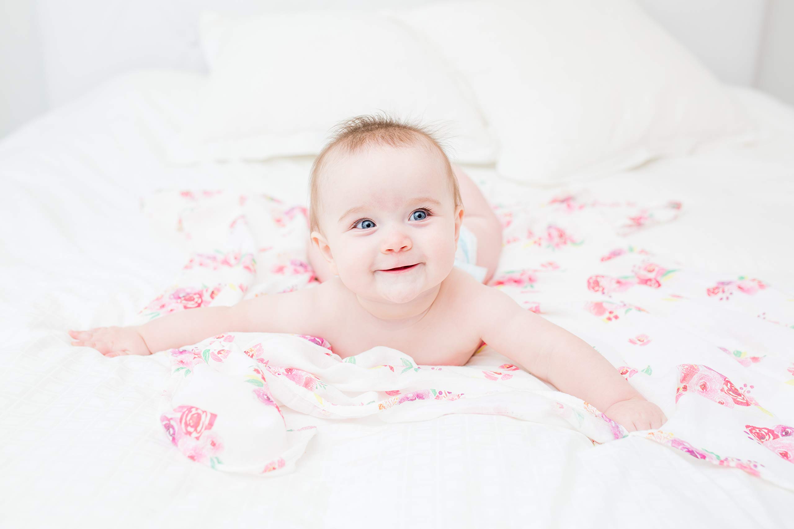 Lulujo Baby Swaddle Blanket - Ultra Soft Bamboo Viscose Muslin Wrap for Newborns | 47