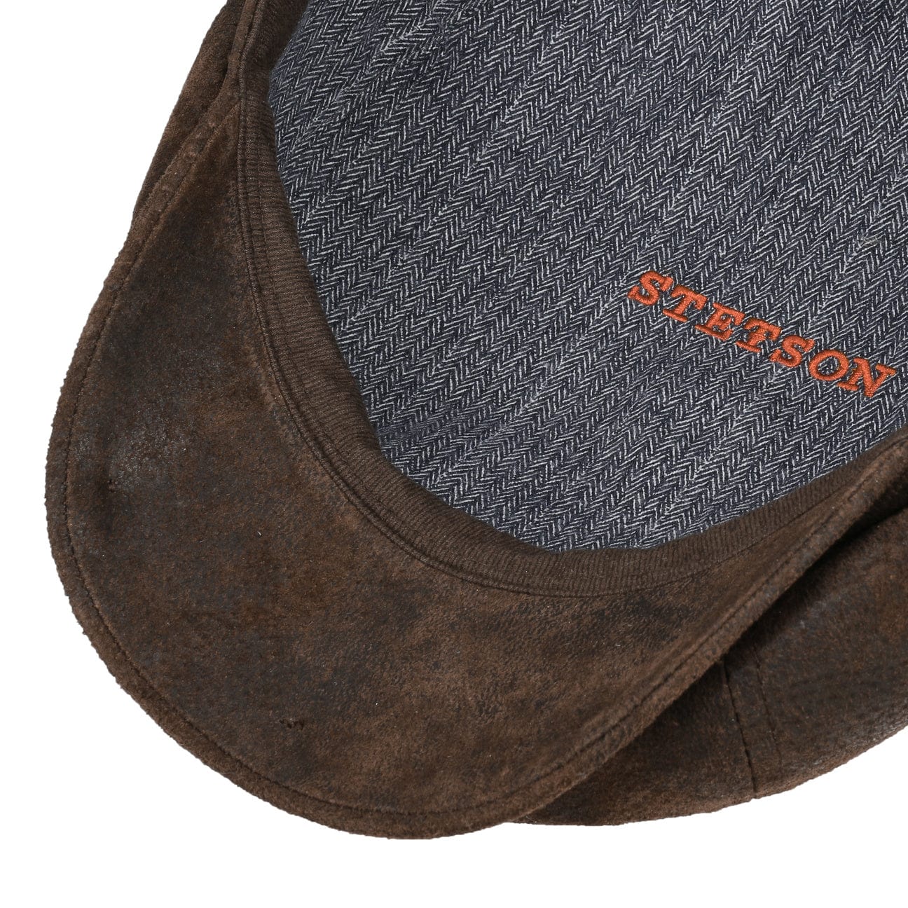 Stetson Hatteras Pigskin Leather Newsboy Cap – Vintage Style Men's Hat for Casual Wear & Outdoor Adventures