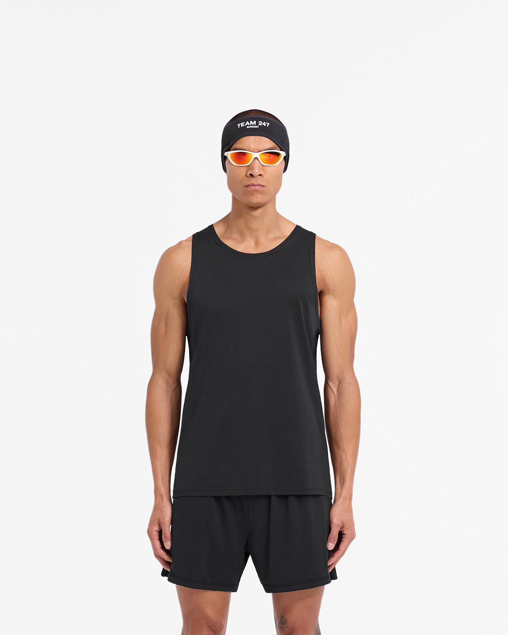 247 DNA Mesh Vest for Men - Lightweight Breathable Running & Workout Vest - Black - Perfect for Gym, Jogging, and Outdoor Sports
