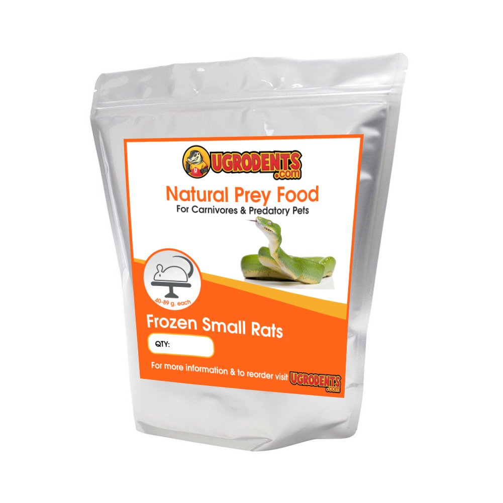 UGRodents 10-Pack Frozen Small Rats for Reptile Food - Premium Feeder Mice for Snakes, Lizards & Other Carnivorous Pets - Perfect for Reptile Owners & Breeders