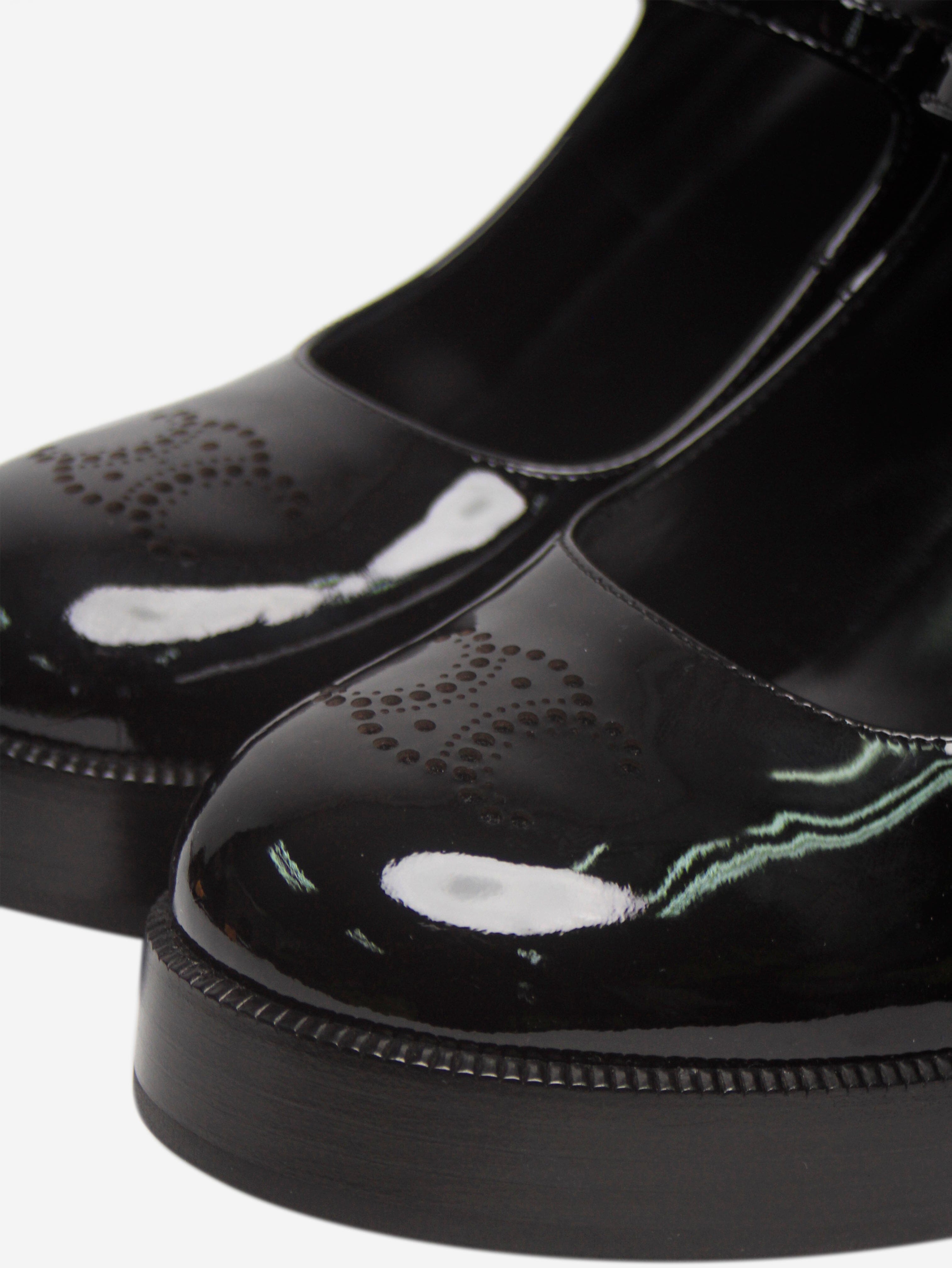 Black Patent Leather Mary Jane Pumps Women's Size EU 38 (US 8) - Elegant & Comfortable for Work, Parties & Special Occasions