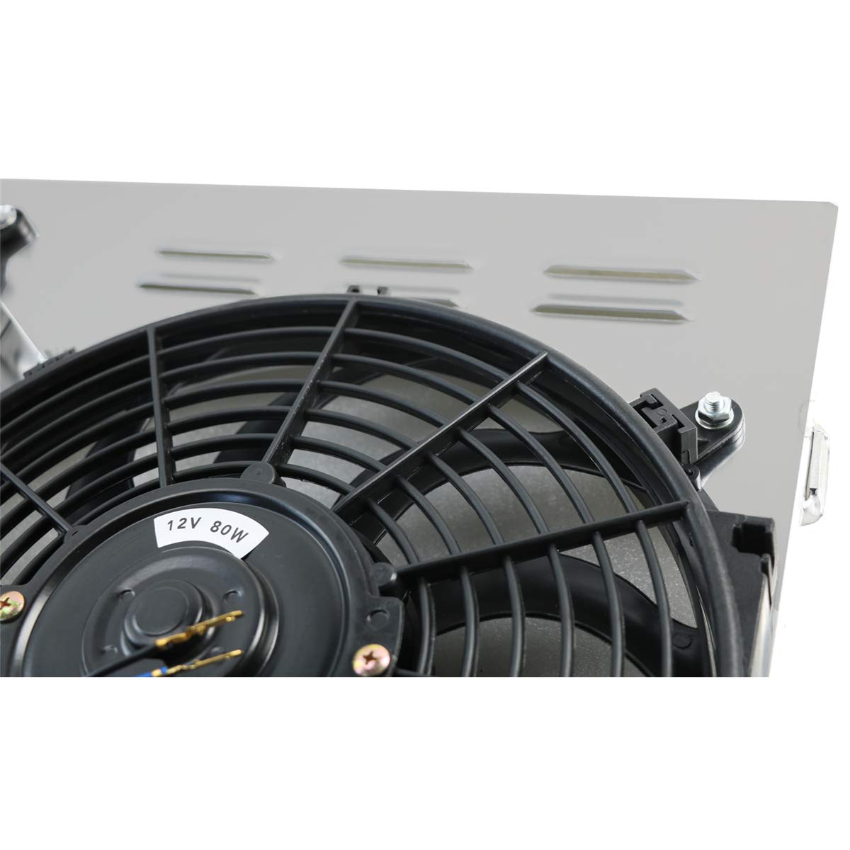 Primecooling 12-Inch Aluminum Radiator Shroud with Fan - Compatible with Chevy Models 1963-1968 | High-Performance Cooling Upgrade for Classic Car Restoration & Hot Weather Driving
