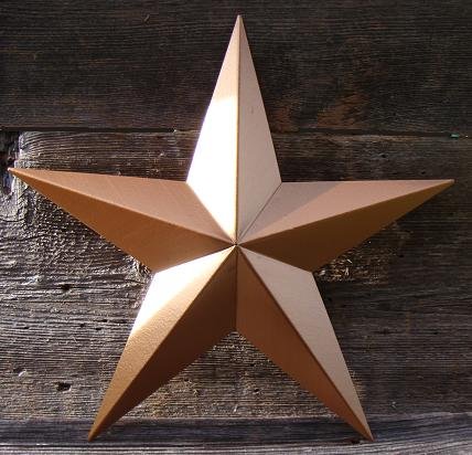 53 Inch Heavy Duty Metal Barn Star - Solid Metallic Bronze Finish for Wall Decor, Farmhouse Style, Rustic Home & Outdoor Garden Decoration