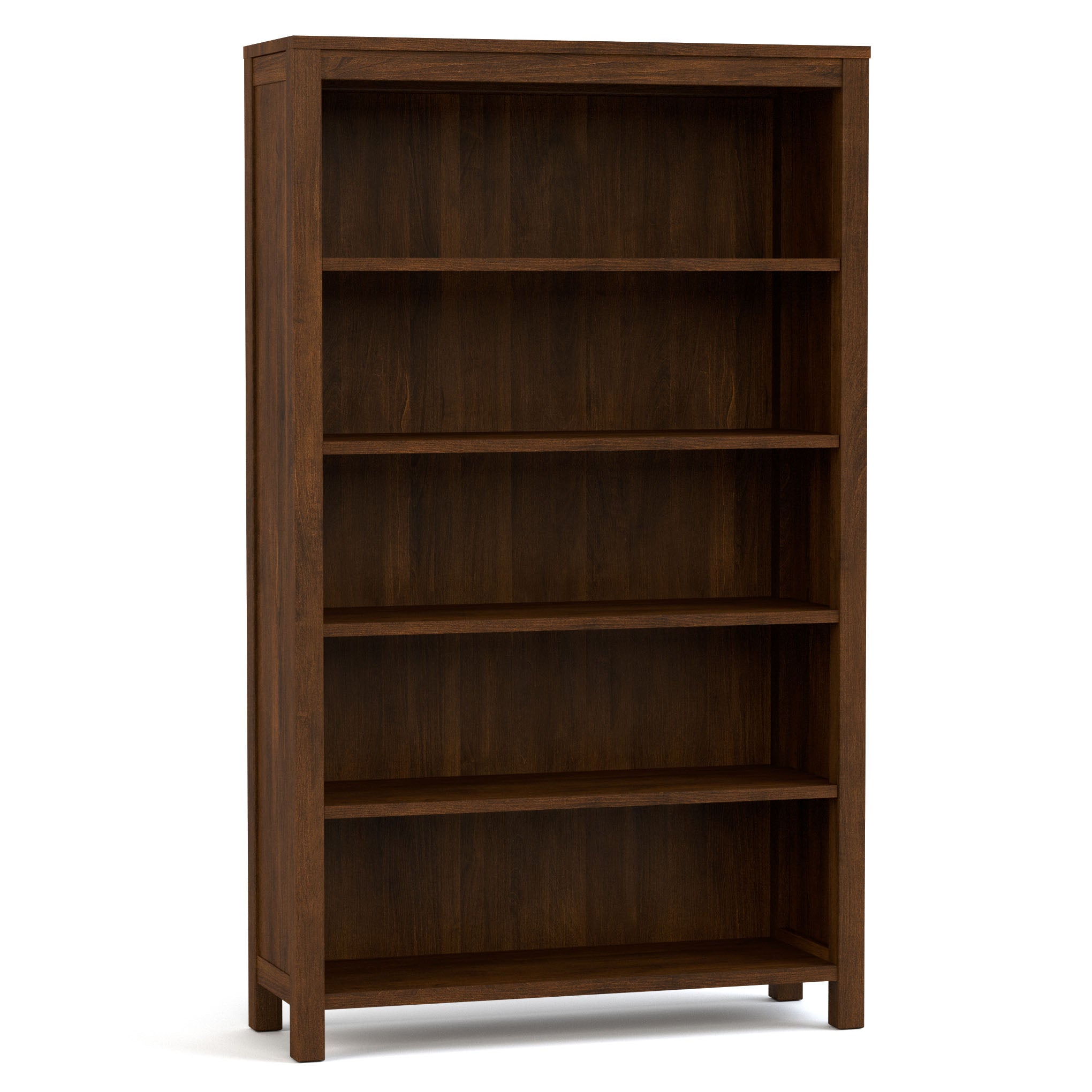 Origins 60 Inch Tall Wooden Bookshelf - 5-Tier Storage Shelf for Living Room, Bedroom, Office & Study - Sturdy Bookcase for Organizing Books, Decor & Essentials
