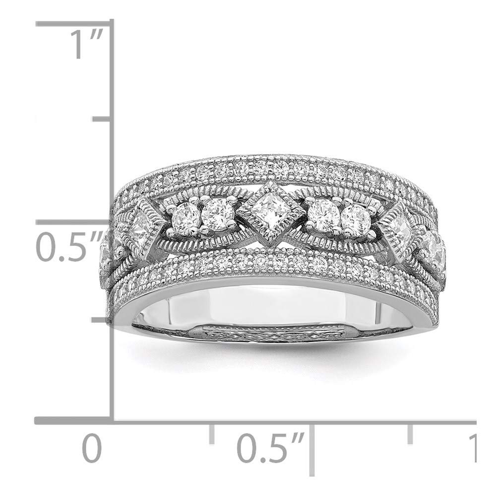 925 Sterling Silver Cubic Zirconia Brilliant Embers Ring - Elegant Women's Fine Jewelry Gift for Her | Perfect for Anniversaries, Birthdays & Special Occasions