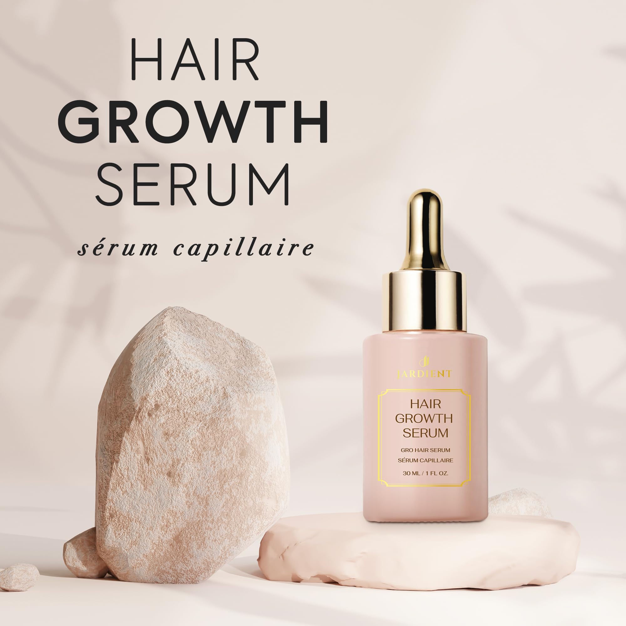 Veganic Natural Hair Growth Serum for Women & Men - Organic Hair Loss Treatment Oil for Thinning Hair - Promotes Fuller, Thicker & Healthier Hair in 90 Days (1 Fl Oz) - Perfect for Daily Scalp Massage & Nighttime Hair Care Routine
