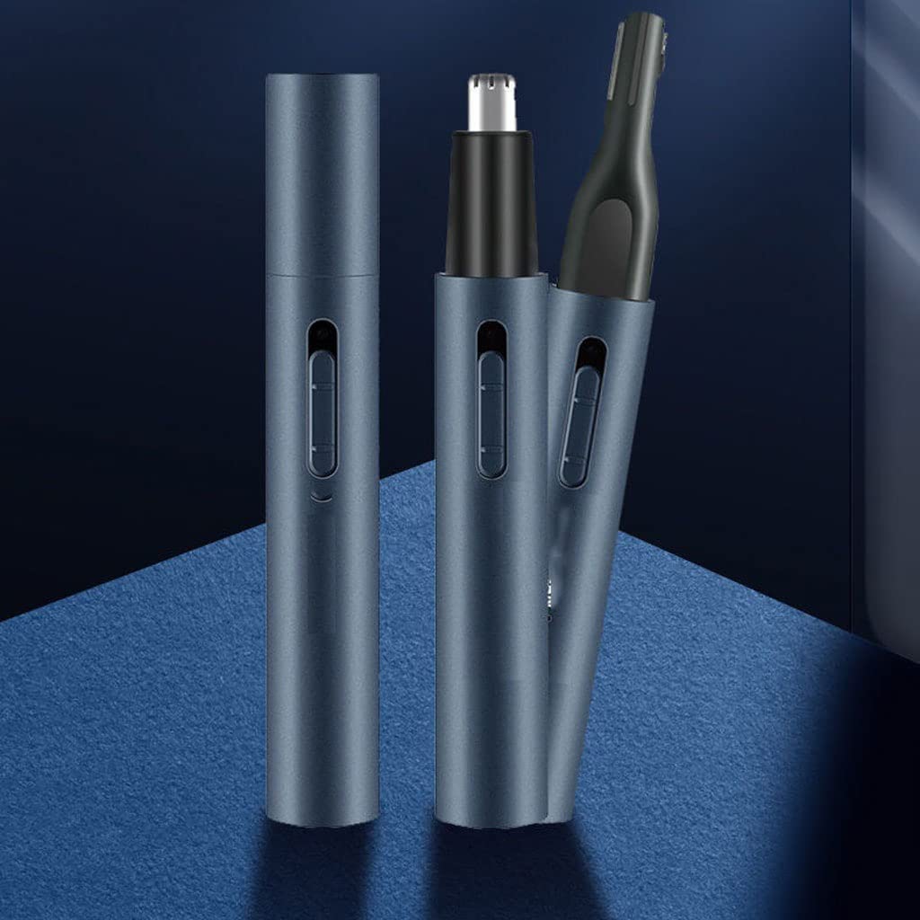 Rechargeable Electric Eyebrow & Nose Hair Trimmer for Men - Painless Grooming Kit with Precision Scissors | Perfect for Travel, Home Use & Personal Care