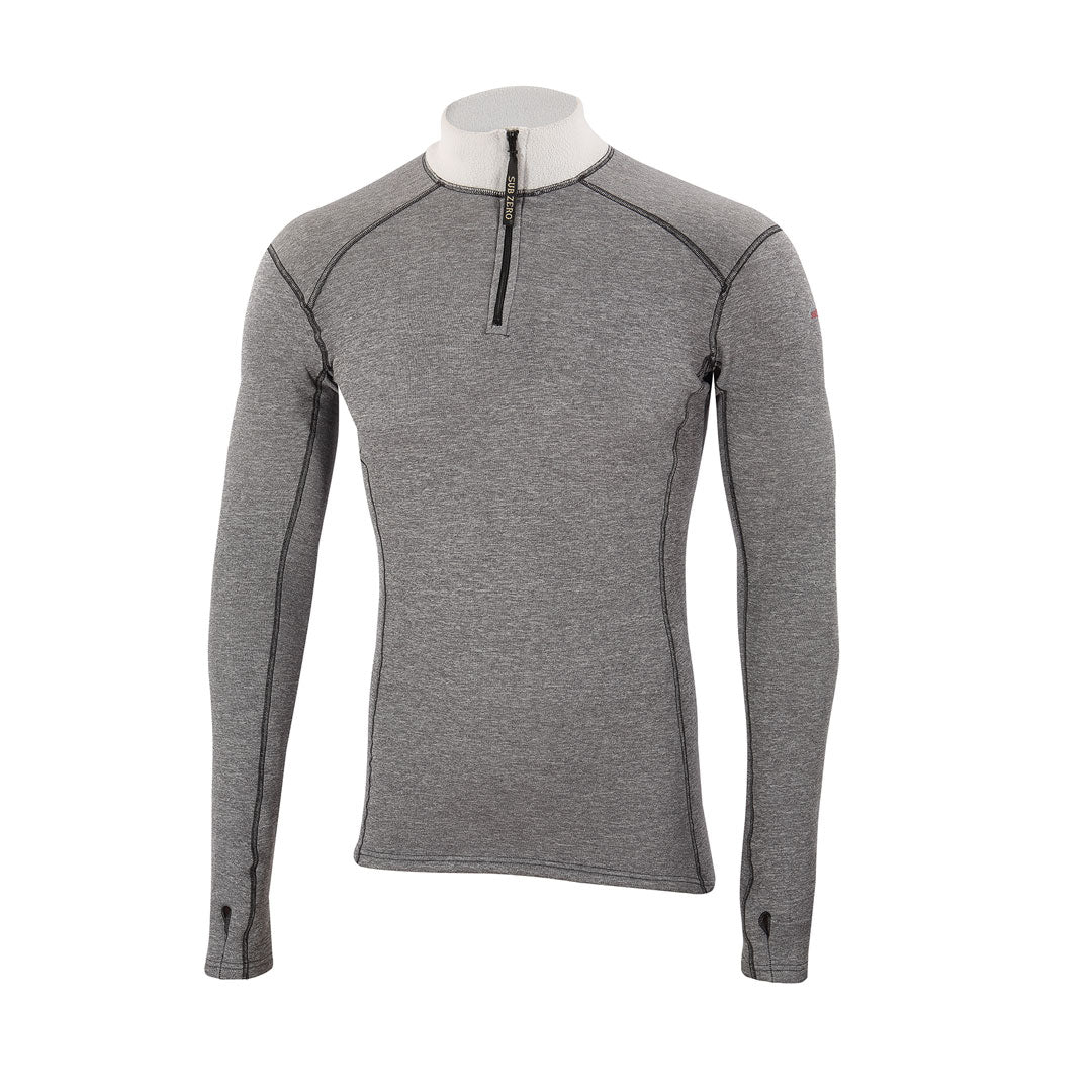 Factor 2 Plus Men's Thermal Long Sleeve Zip Neck Mid Layer Top for Hiking, Skiing & Outdoor Activities - Moisture Wicking Base Layer Shirt