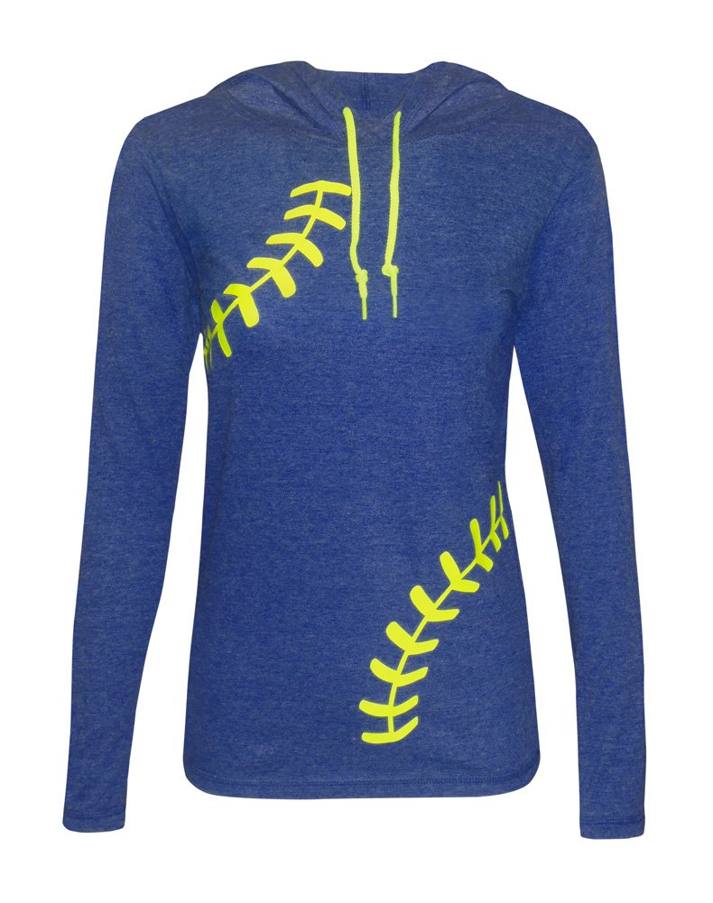 Zone Apparel Women's Softball Hoodie T-Shirt with Lace Detail - Comfortable & Stylish for Training, Games & Casual Wear