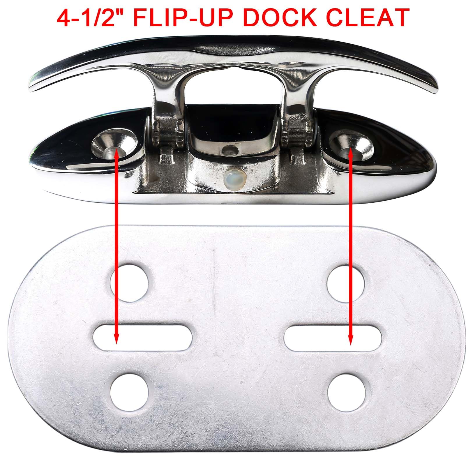 Stainless Steel MX Boat Cleats Back Plate - Marine Dock Cleat Backing Plate for Boat & Dock Cleat Repair - Reinforced Backing Plate (Pack of 2) - Perfect for Boat Deck Reinforcement & Dock Hardware Upgrades