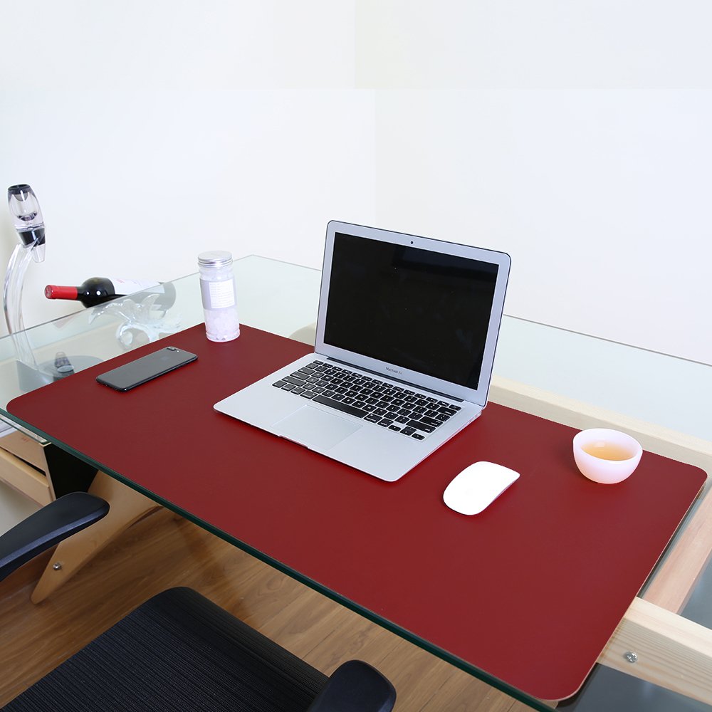 Premium PU Leather Desk Pad Protector - Waterproof & Non-Slip Office Desk Mat - 31