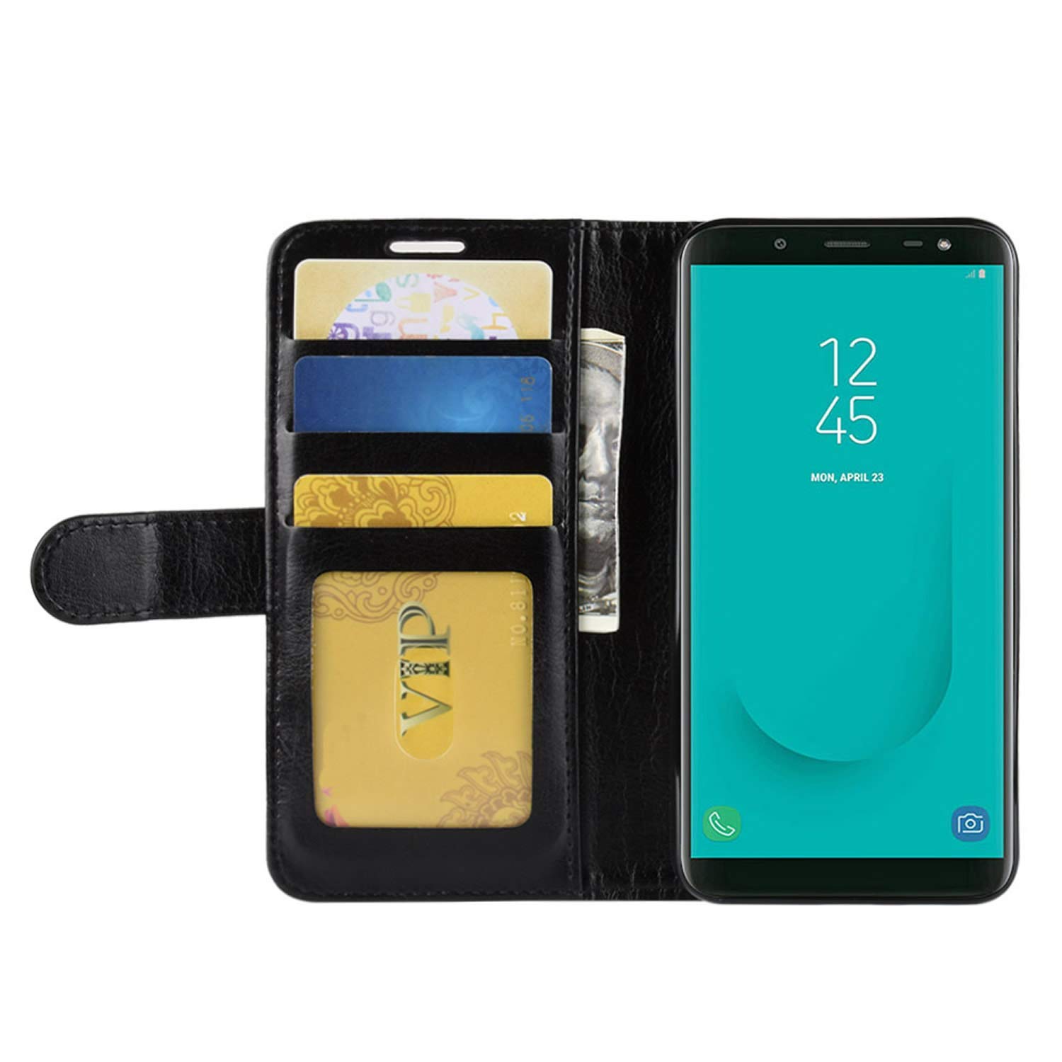 HualuBro Oppo Reno 4 SE Case - Premium PU Leather Magnetic Flip Cover with Card Slots | Shockproof Wallet Case for Oppo Reno 4 SE | Perfect for Work, Travel & Daily Protection (Black)